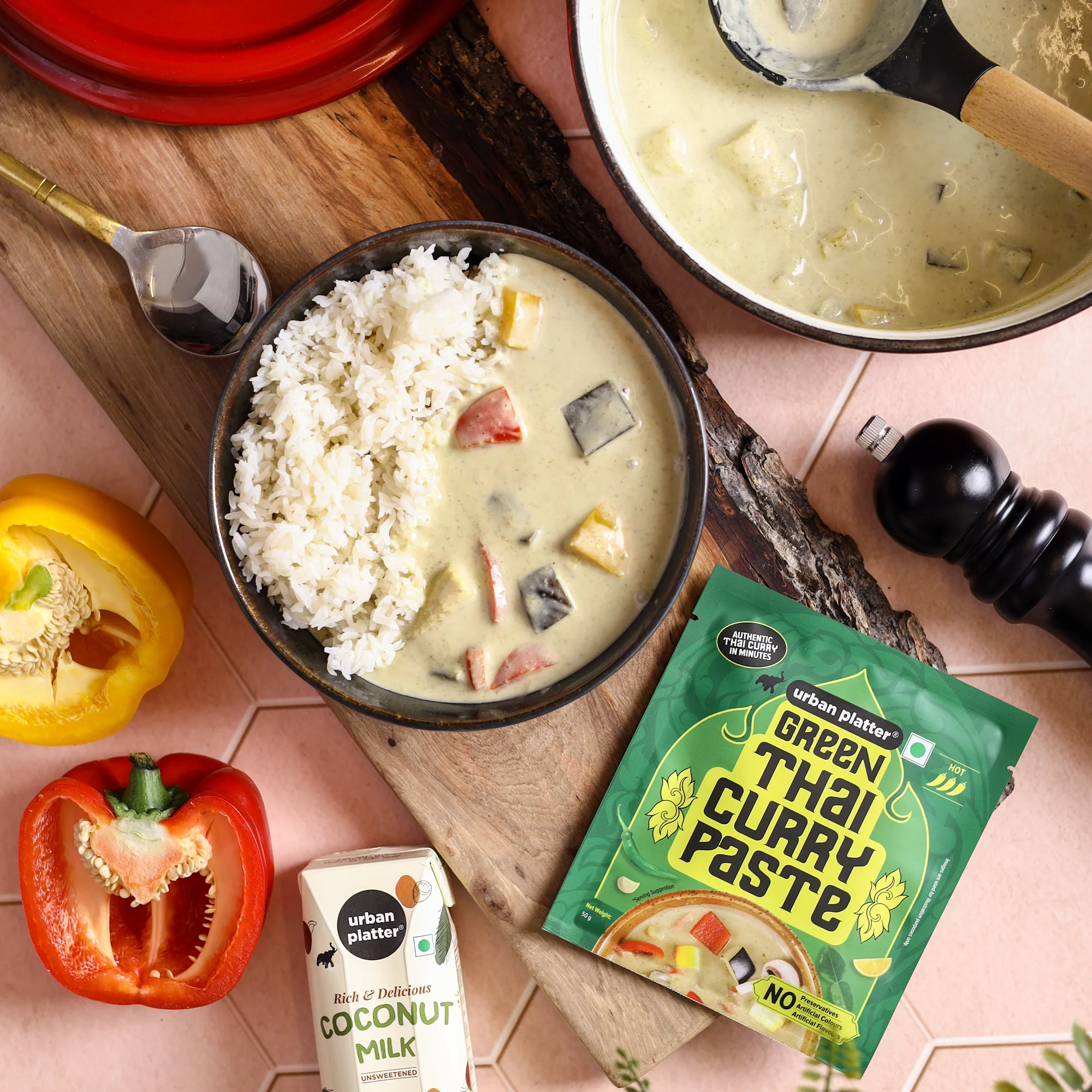 Green Thai Curry Paste, 50g (Plant-Based | Mildly Spicy | Serves 2-3 | Free from Preservatives, Colours, Flavours) - Image 4