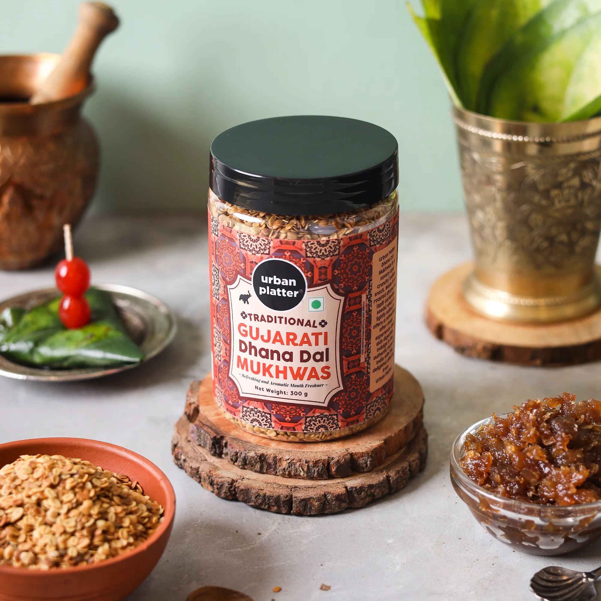 Gujarati Dhana Dal Mukhwas, 300g [Mouth Freshener, Digestive, After-Meal Snack] - Image 4