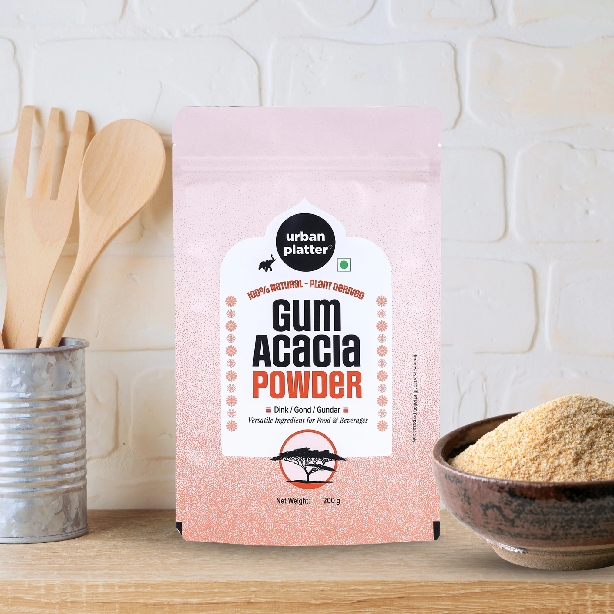 Gum Acacia Powder, 200g (Natural Dink Gond Gunder, Prebiotic Fibre, Baking Binder, Naturally Gluten-free) - Image 8