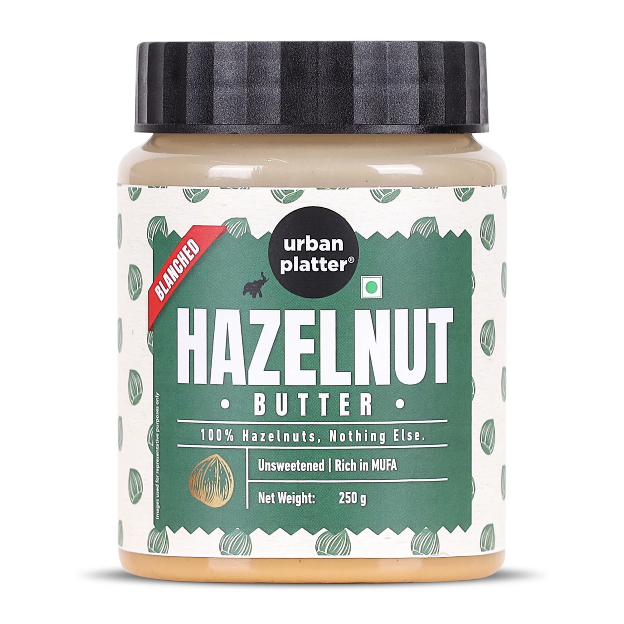 Hazelnut Butter, 250 g (Without Skin) (Bold Nutty Flavour | Single Ingredient | Keto-Friendly | Blanched Paste)