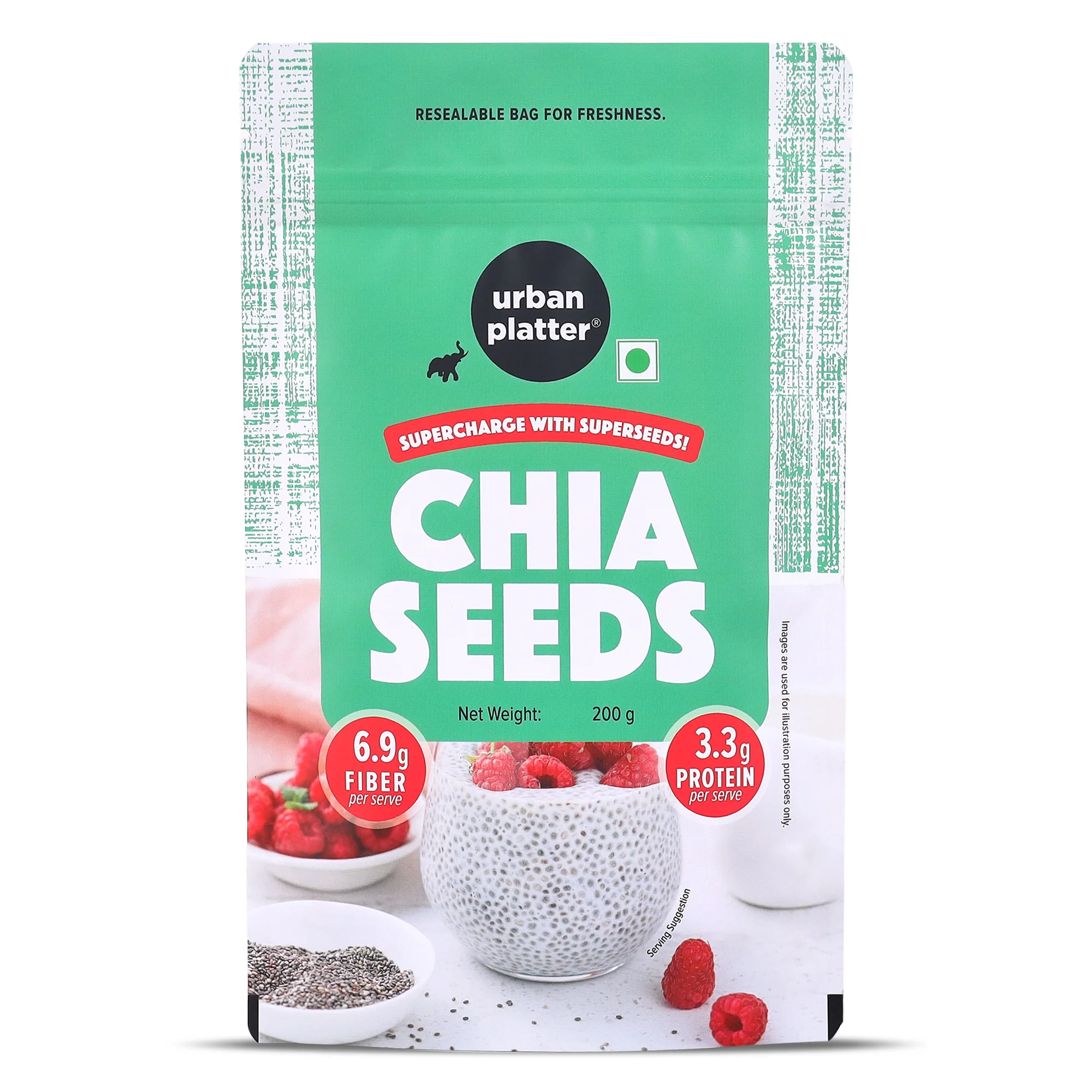 Black Chia Seeds, 200g (Rich in Omega-3 | Fibre & Protein | Superfood)