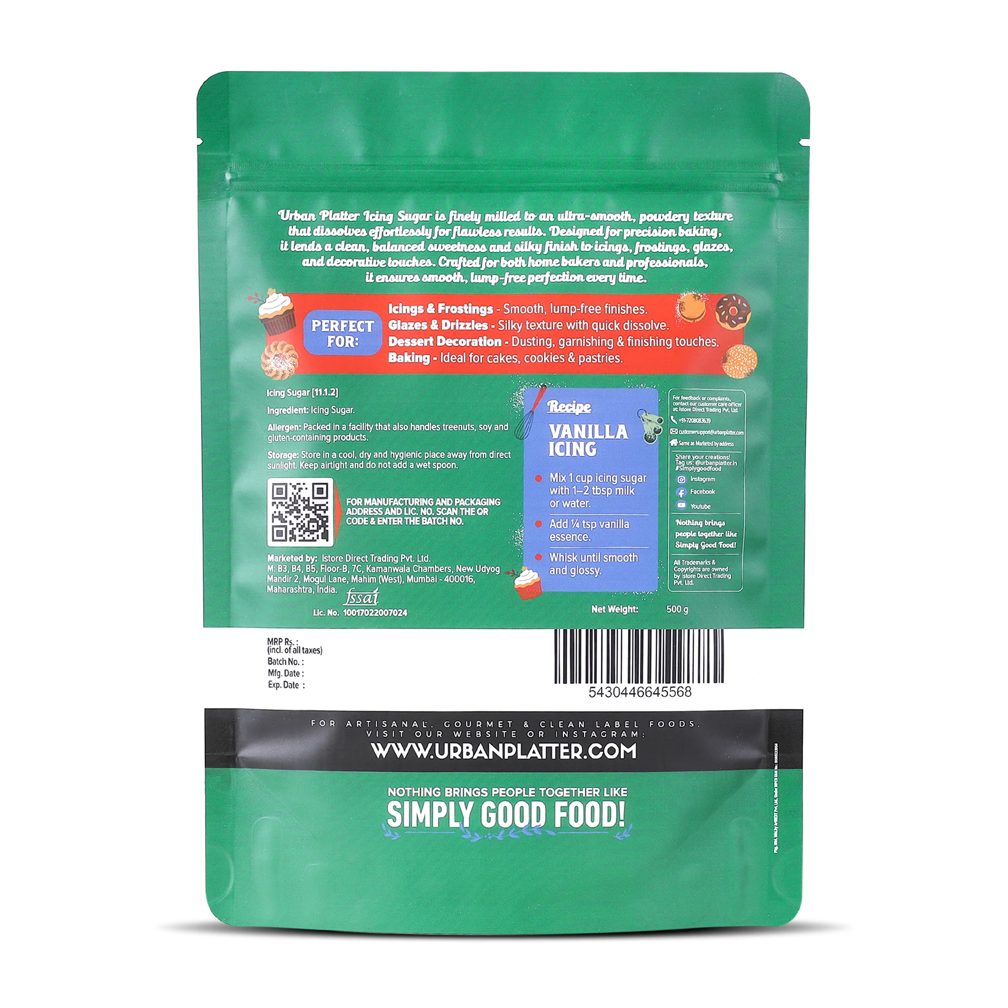 Icing Sugar, 500g (Finely Milled, Quick-Dissolving, Ideal for Frosting, Baking & Decoration) - Image 2