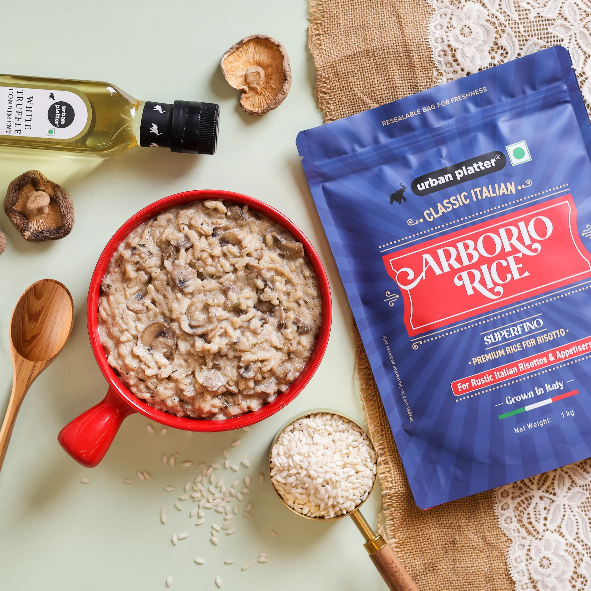 Italian Arborio Rice, 1kg (Imported from Italy, Ideal for Risotto, Vacuum Packed) - Image 4