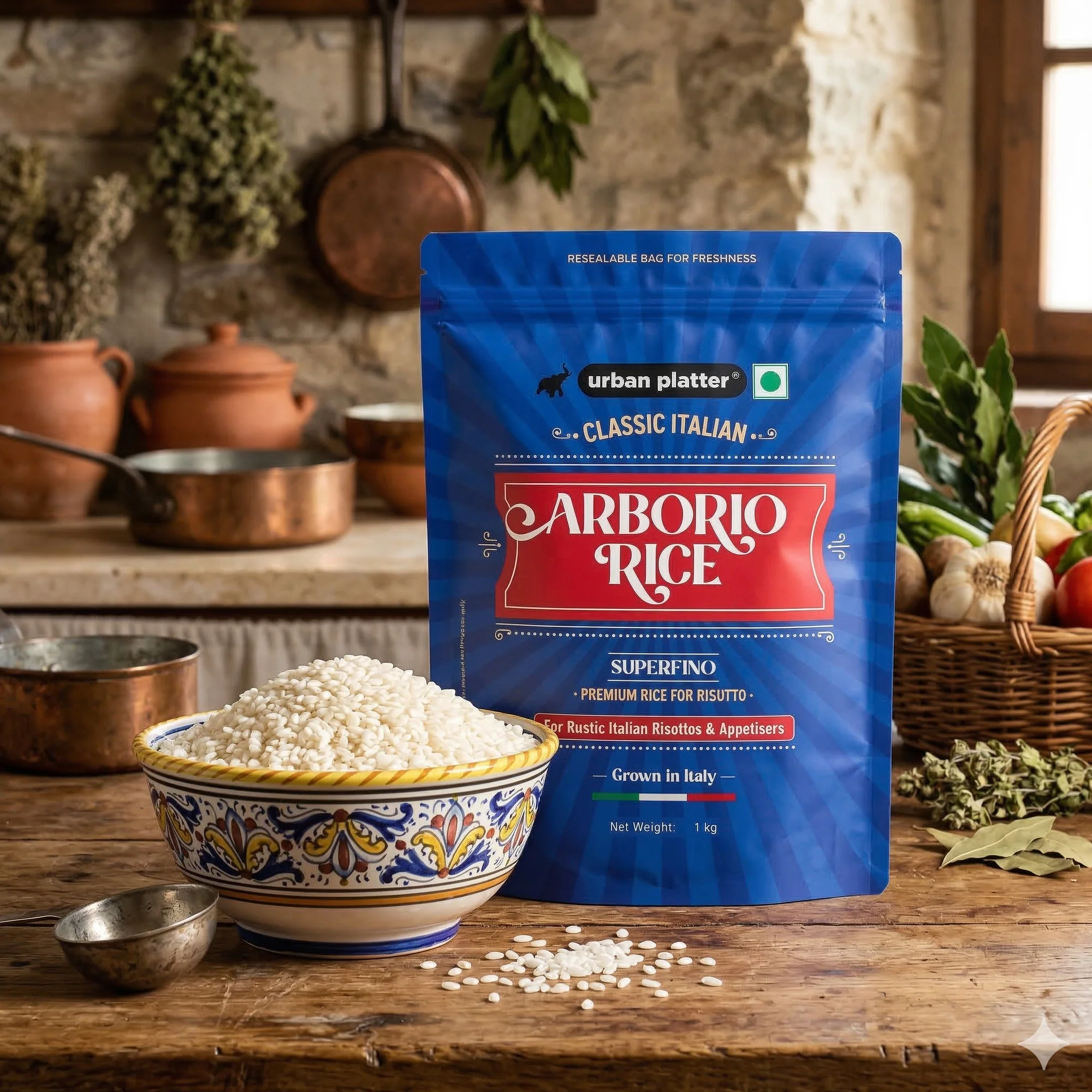 Italian Arborio Rice, 1kg (Imported from Italy, Ideal for Risotto, Vacuum Packed) - Image 5