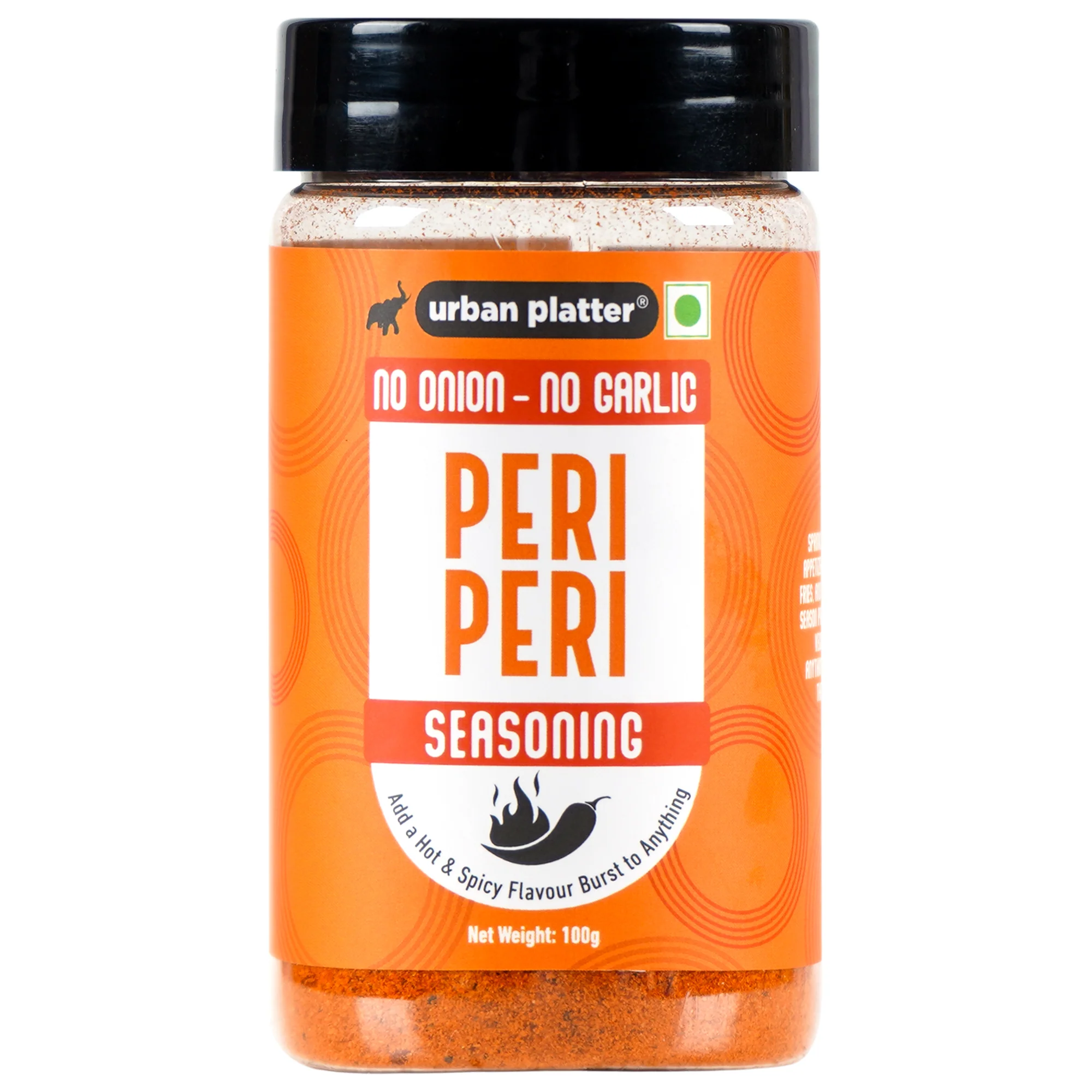Jain Peri Peri Seasoning, 100g (Signature African-Style Spice Blend | Onion & Garlic- free | Great For Fries, Popcorn, Makhanas & Marinades)