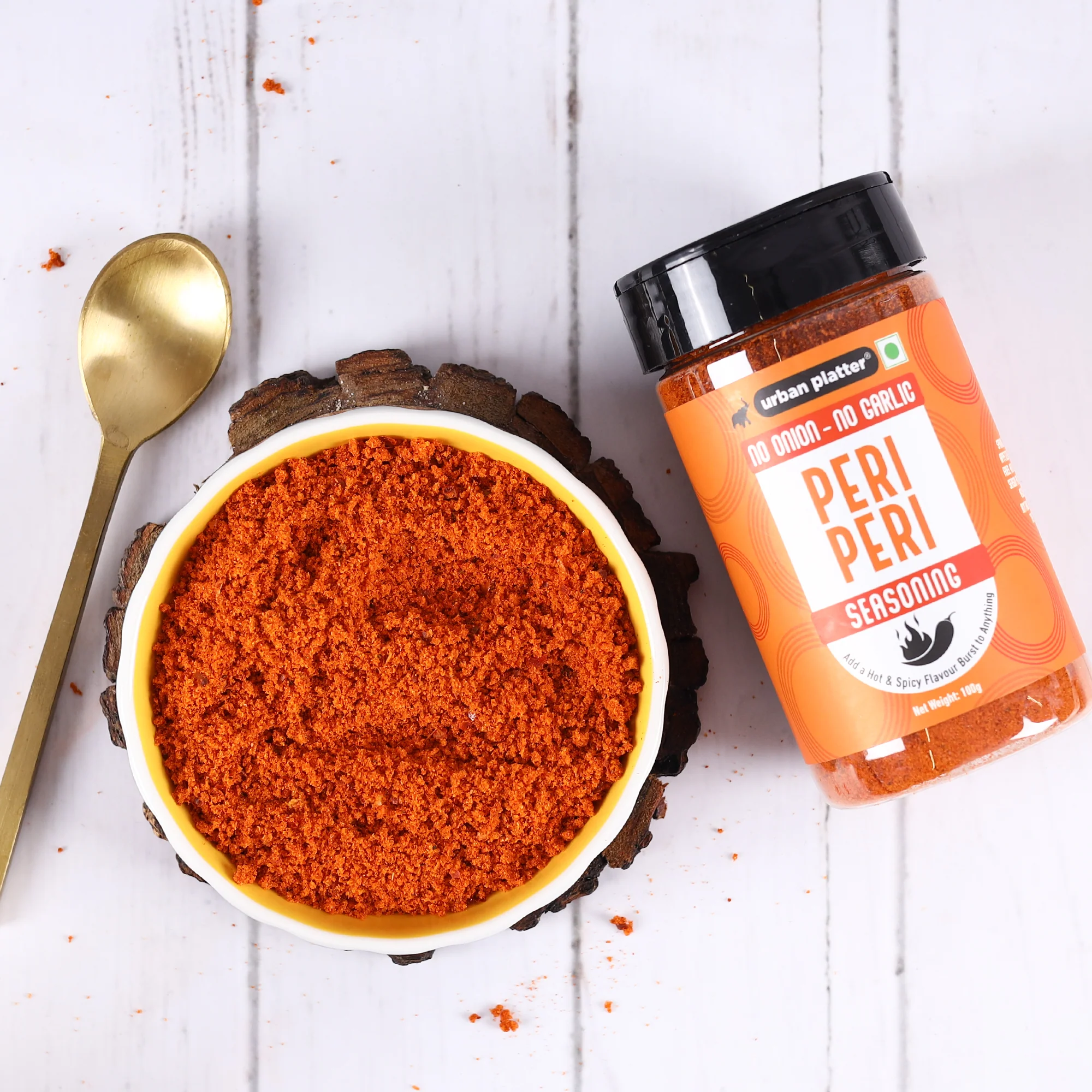 Jain Peri Peri Seasoning, 100g (Signature African-Style Spice Blend | Onion & Garlic- free | Great For Fries, Popcorn, Makhanas & Marinades) - Image 6