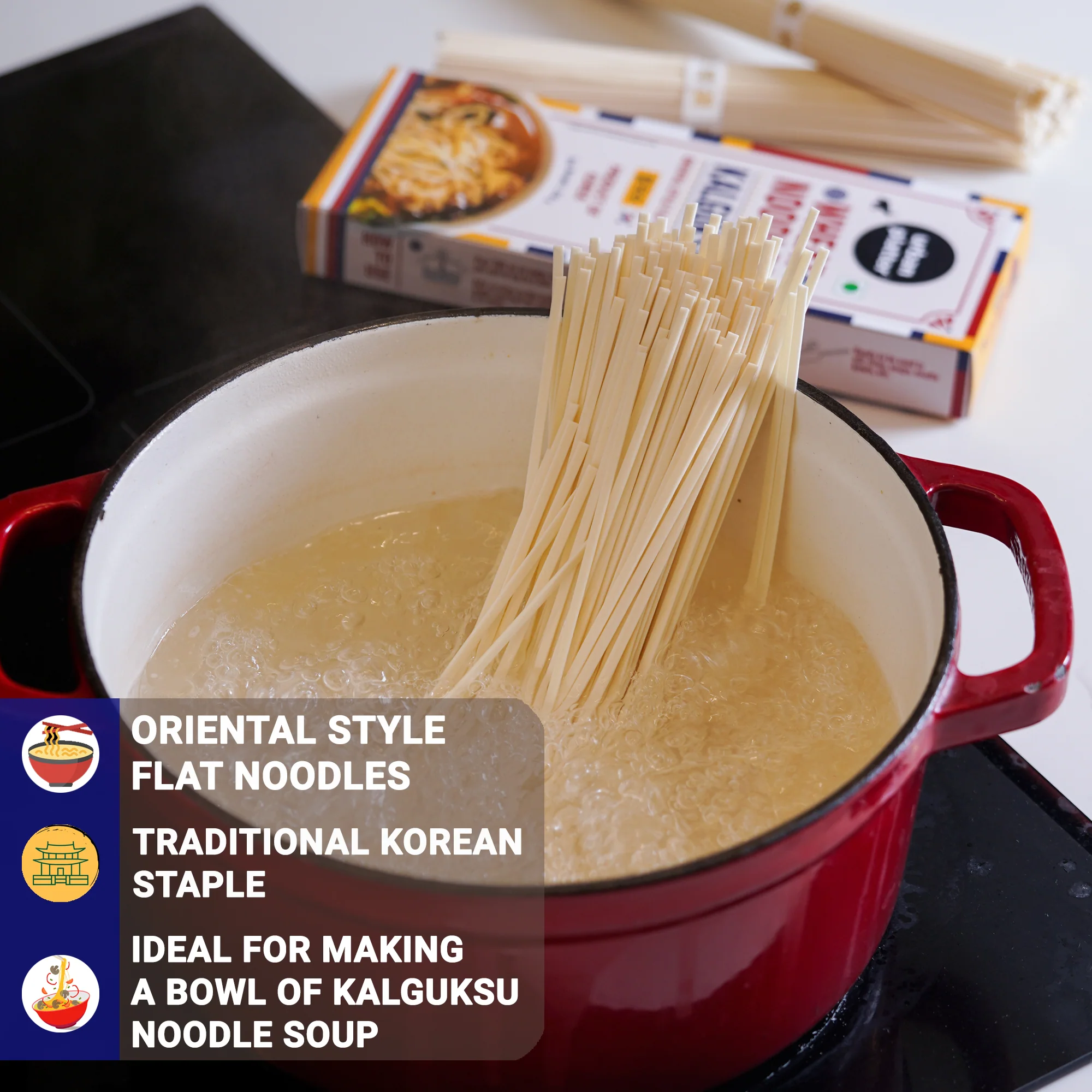 Kalguksu Wheat Noodles, 250g (Flat Korean Soup Noodles | Thick & Chewy Texture | Ideal for Brothy & Comfort Dishes) - Image 10