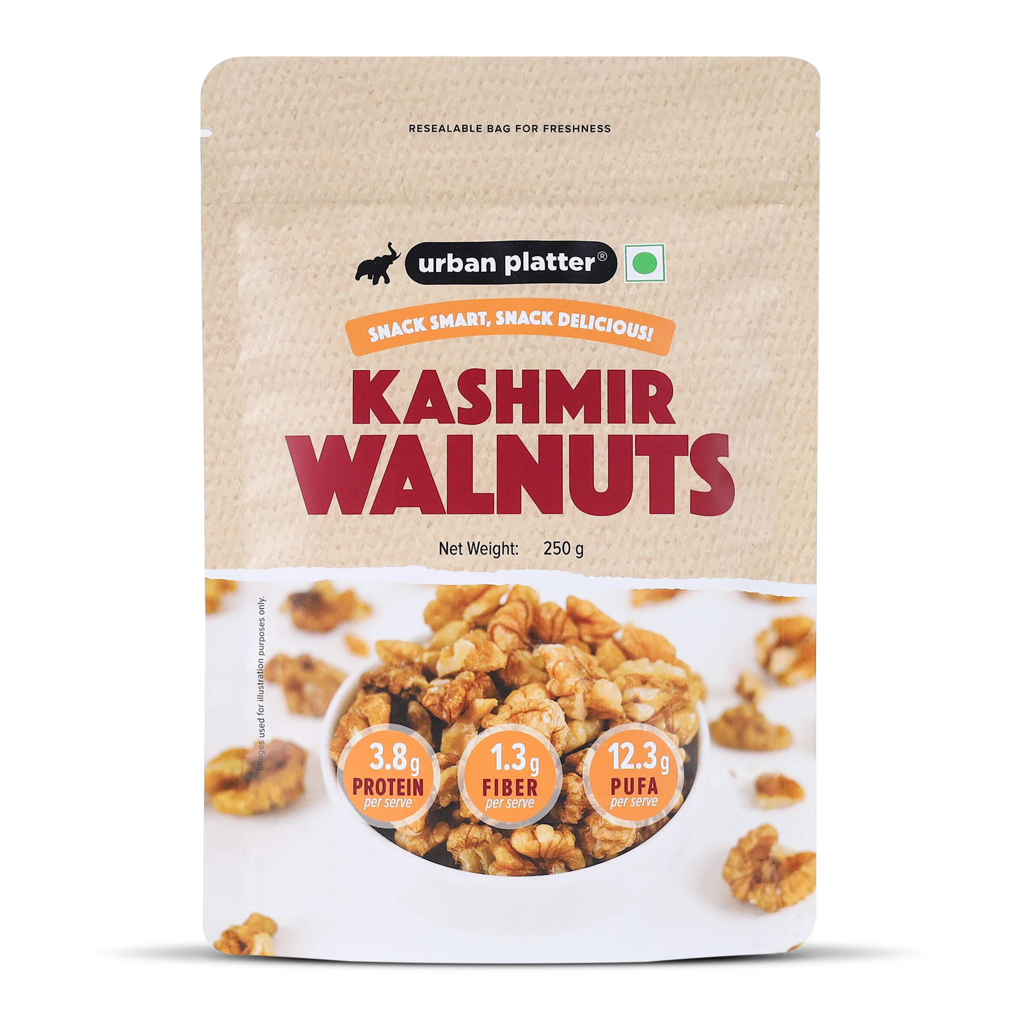 Kashmir Walnut Kernels, 250g (Shelled Halves | Akhrot Giri | Grown in India | Rich in Omega-3 & Antioxidants) - Image 3