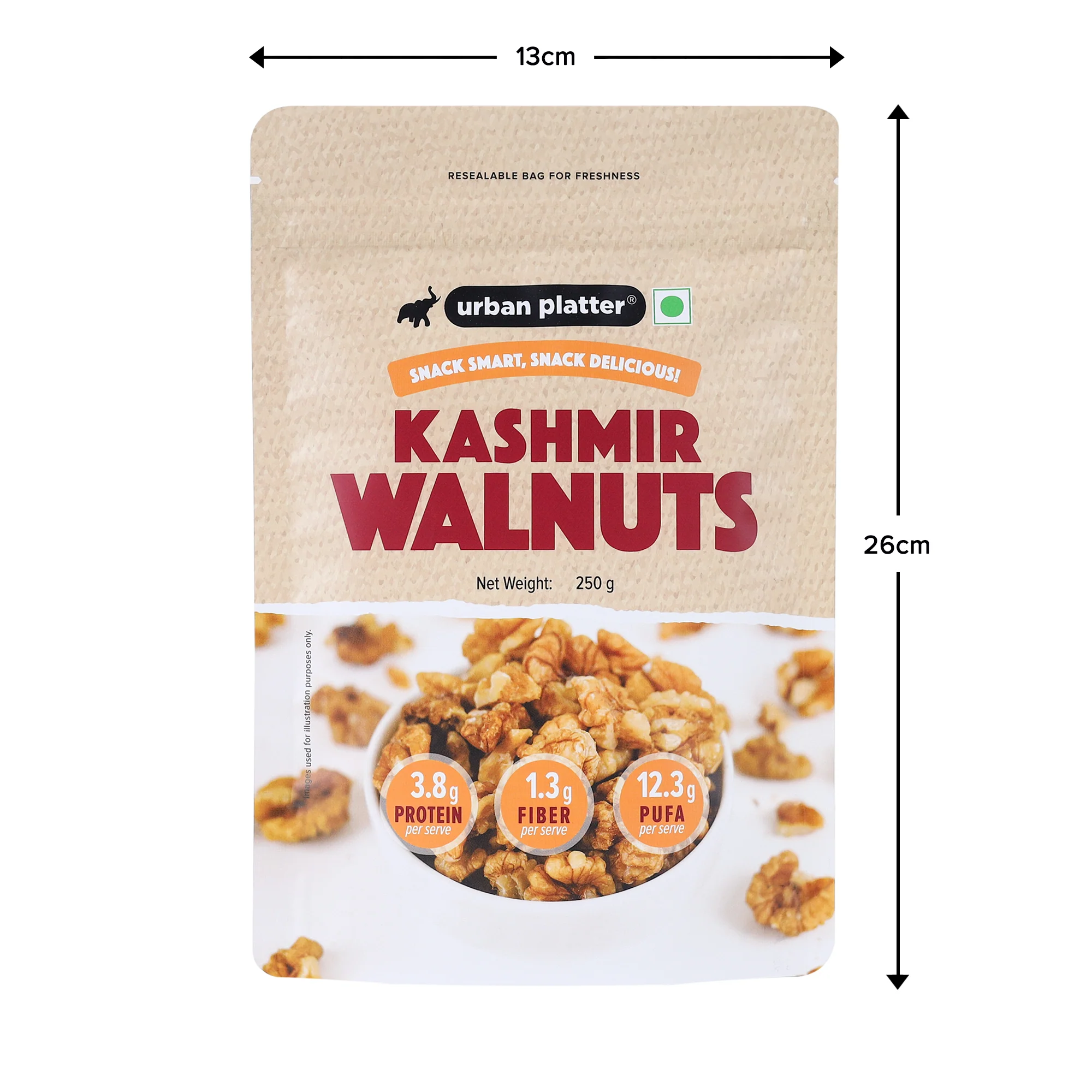 Kashmir Walnut Kernels, 250g (Shelled Halves | Akhrot Giri | Grown in India | Rich in Omega-3 & Antioxidants) - Image 8