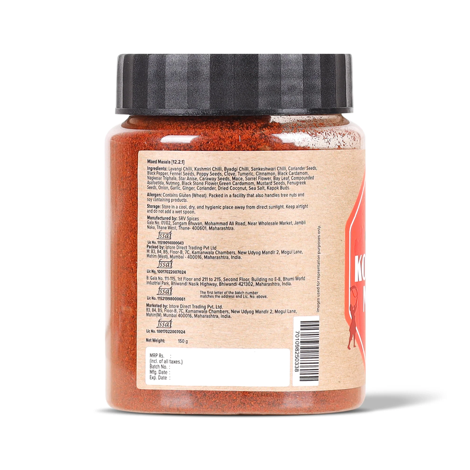 Maharashtrian Kolhapuri Masala, 150g (Signature Khamang Kolhapuri Blend | Fiery & Rustic Flavours | Additive & Preservative-free) - Image 2