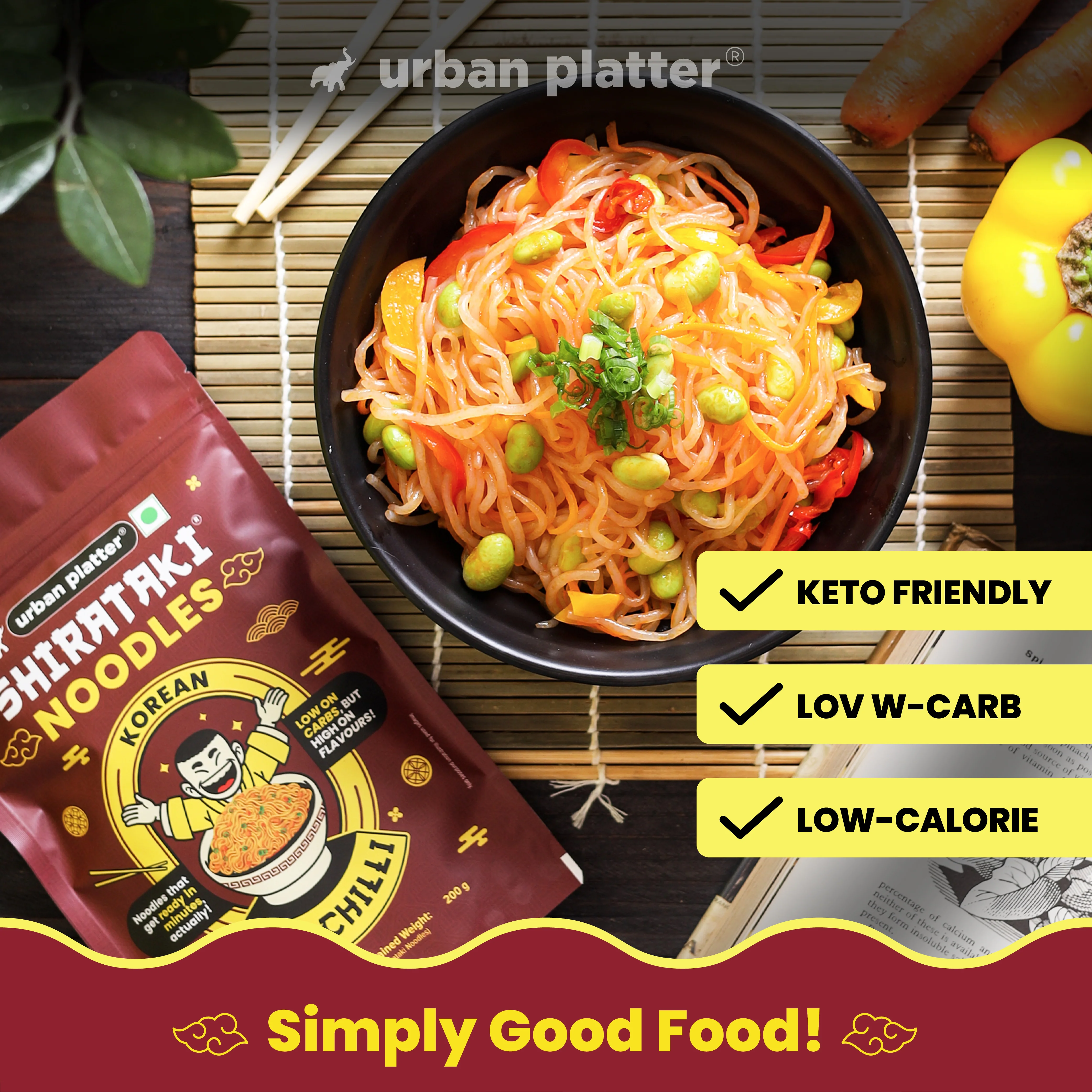 Korean BBQ Chilli Shirataki Noodles, 282g (Keto-friendly, Low-Carb, Fat-free, Instant Noodles | Spicy BBQ Chilli Flavour | Konjac Miracle Noodles) - Image 4