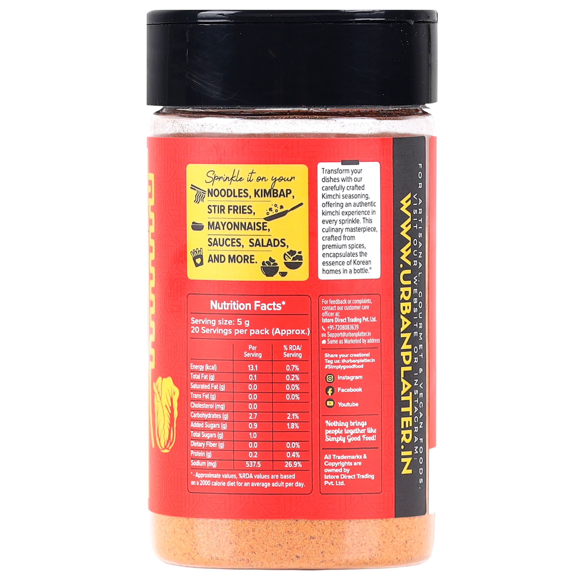 Korean Kimchi Seasoning, 100g (Plant-Based | Authentic Kimchi-Inspired | Signature Korean-Style Flavour) - Image 3