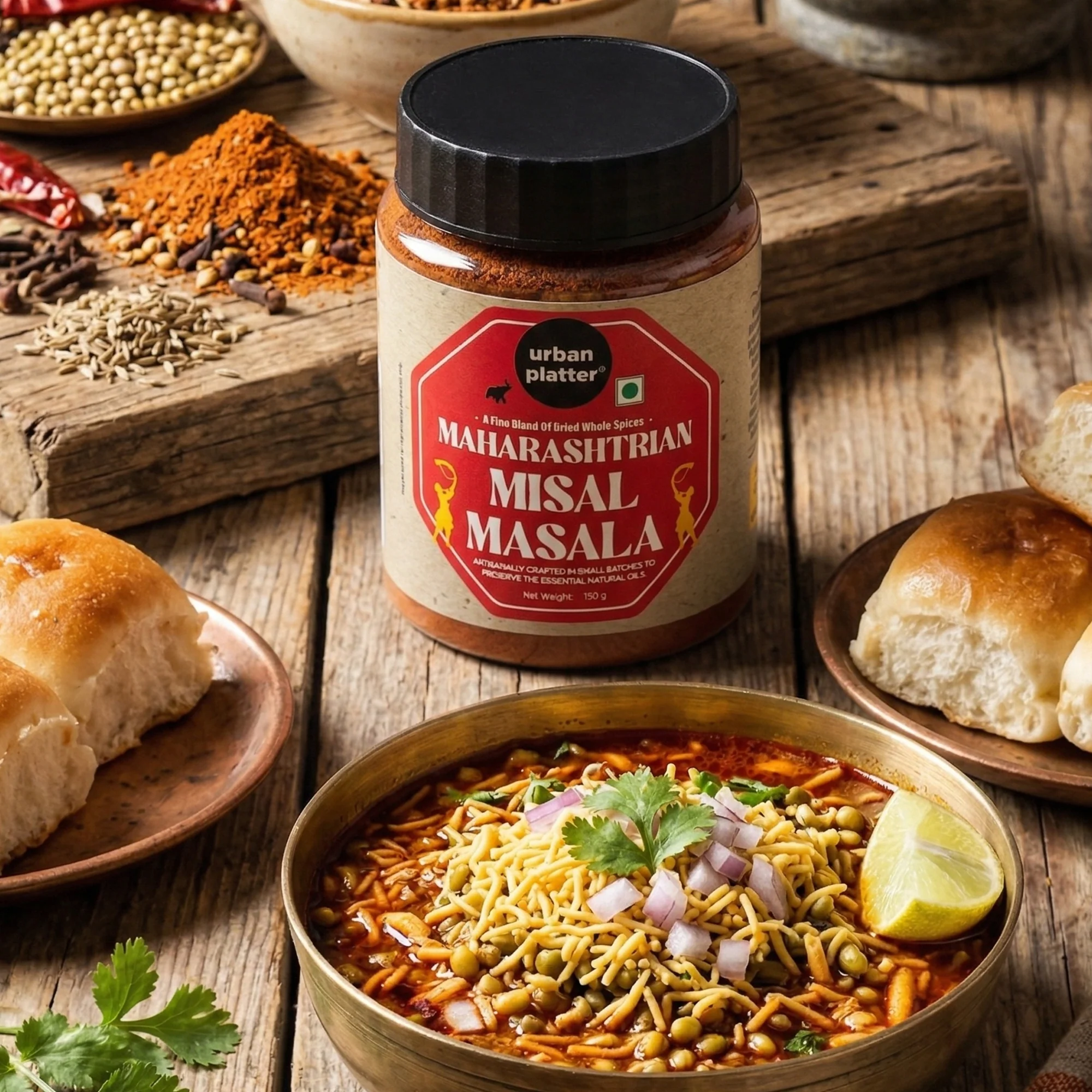 Maharashtrian Misal Masala, 150g (Signature Kolhapuri Misal Blend | Fiery & Hearty Taste | Onion & Garlic-free | Additive & Preservative-free) - Image 7