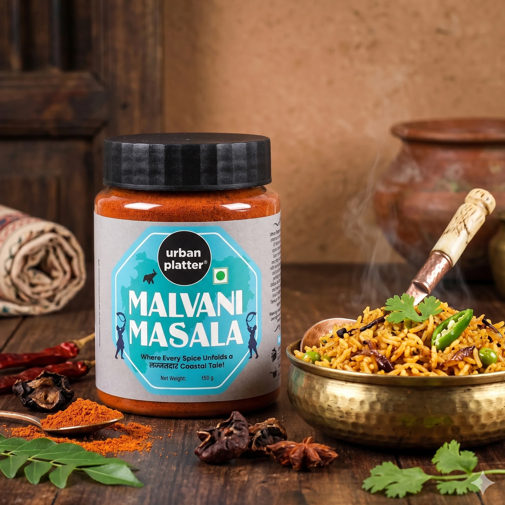 Maharashtrian Malvani Masala, 150g (Signature Lajjatdar Sindhudurg Coastal Blend | Onion & Garlic-free | Additive & Preservative-free) - Image 5