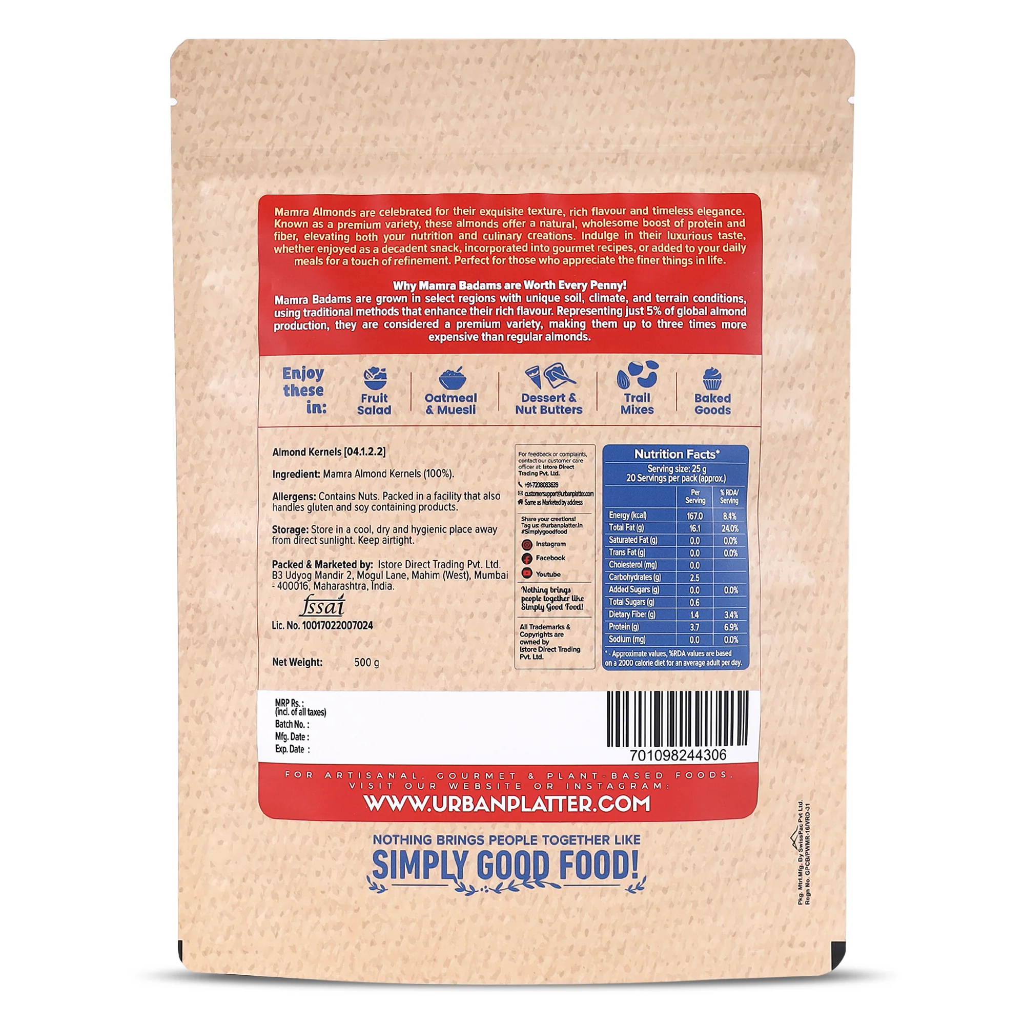 Mamra Almonds, 1Kg - Image 2