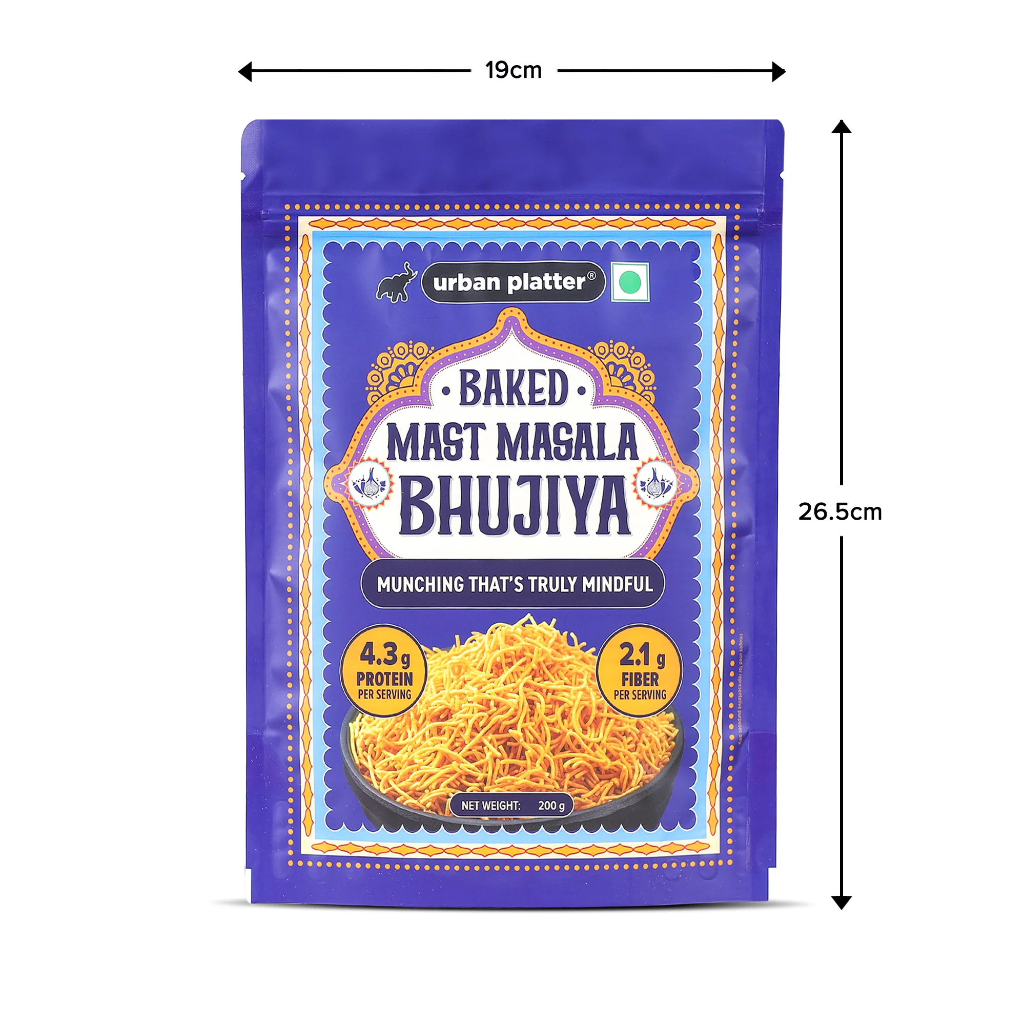 Mast Masala Baked Bhujiya, 200g (Better-For-You Bhujia with 4.3g, Protein & 2.1g, Fiber per Serve, Baked Not Fried) - Image 9