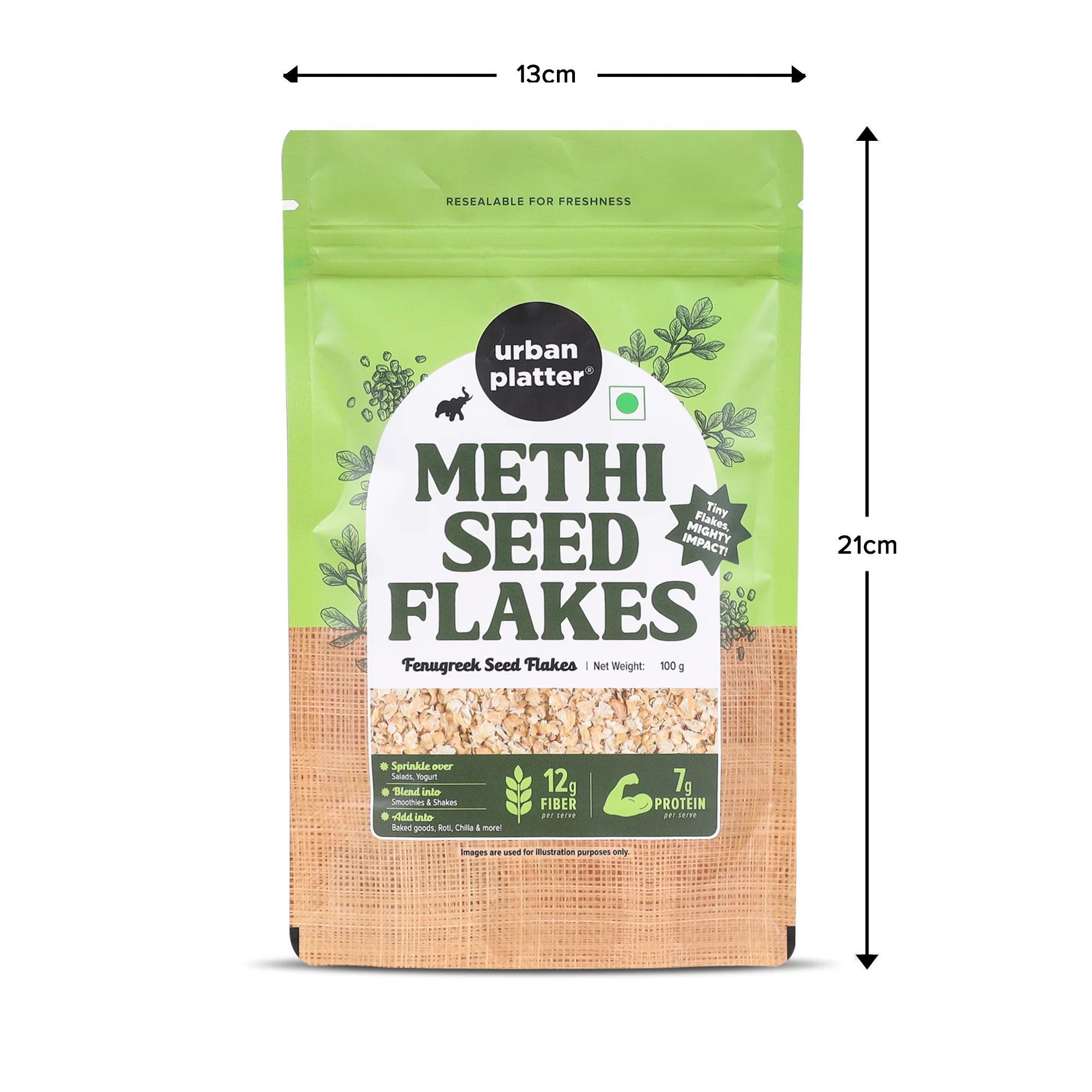 Methi Seed Flakes, 100g (Fenugreek Seed Flakes for improved digestion, reduced bloating, and everyday gut wellness) - Image 10