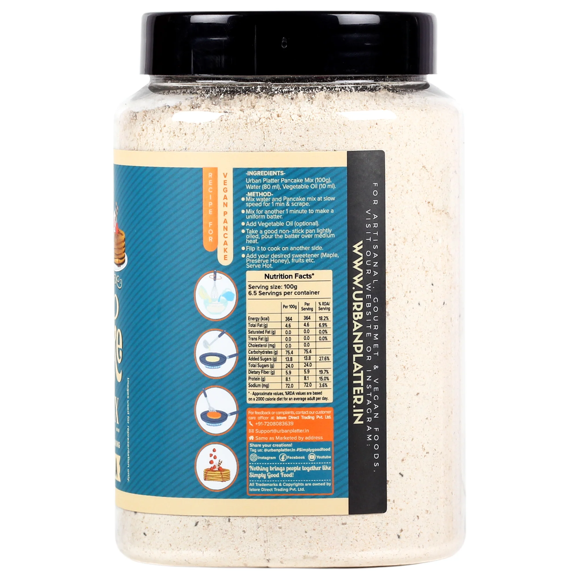 Millet Vanilla Pancake Mix, 650g (Wheat-free | Breakfast Essential | Just Add Water) - Image 3