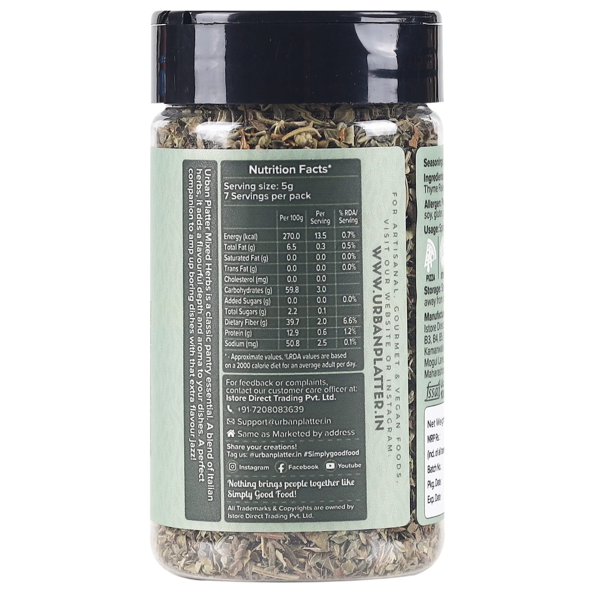 Mixed Herbs Shaker Jar, [Seasoning Mix of Oregano, Rosemary, Basil, Thyme] - Image 3