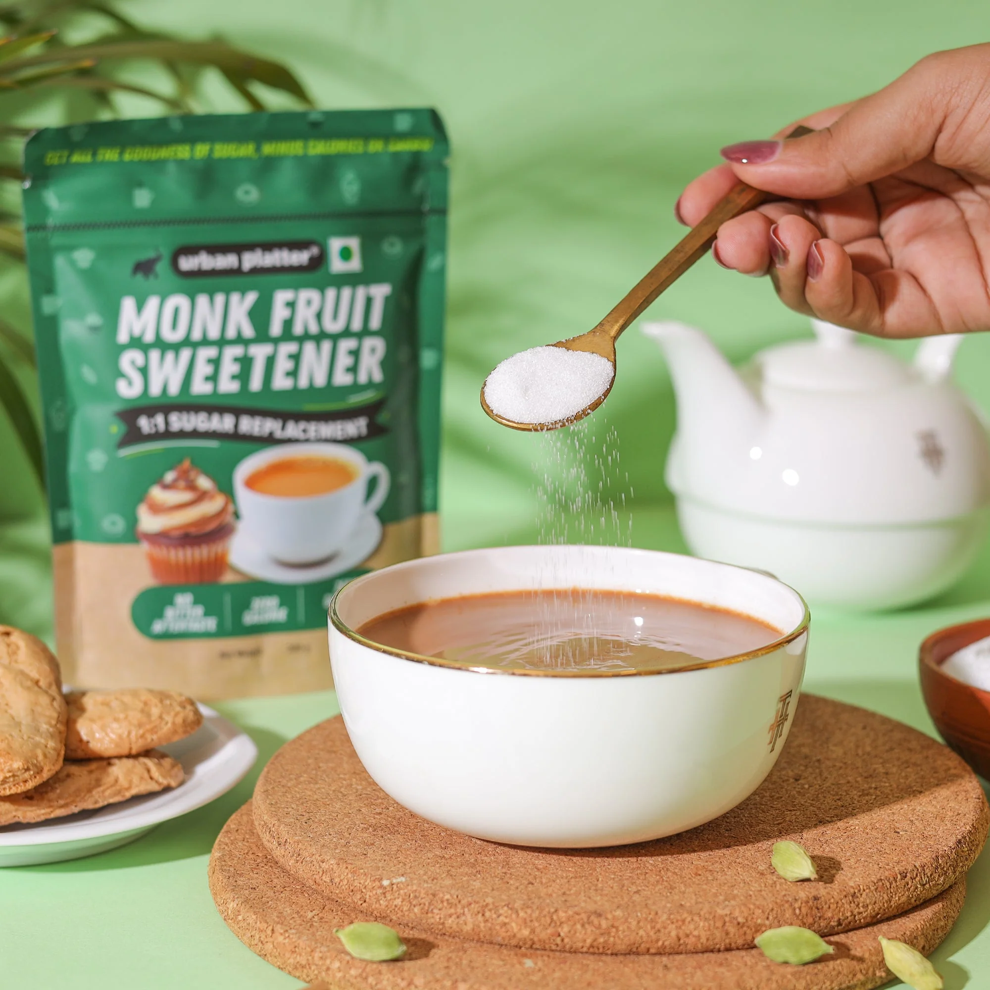 Monk Fruit Sweetener, 200g (Zero Calorie, Keto & Diabetic-Friendly, 1:1 Sugar Replacement, No Aftertaste, Monk Fruit + Erythritol Blend) - Image 16
