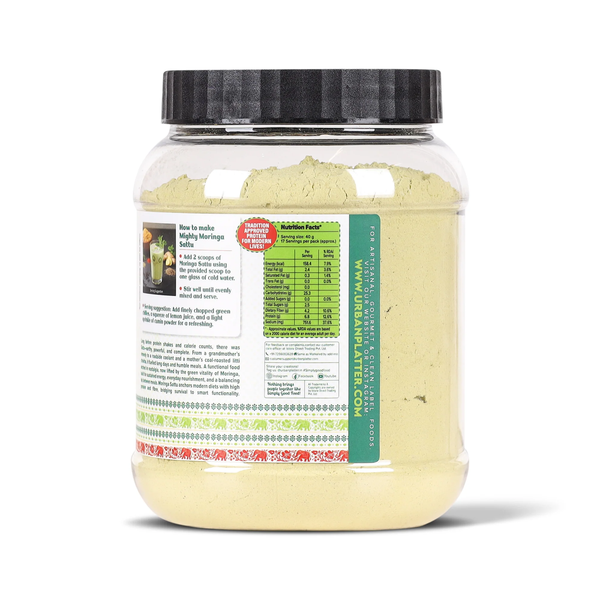 Moringa Superfood Sattu, 700g (High Protein & Fibre | Natural Coolant | Mid-Meal Drink | Traditional Plant Protein) - Image 11
