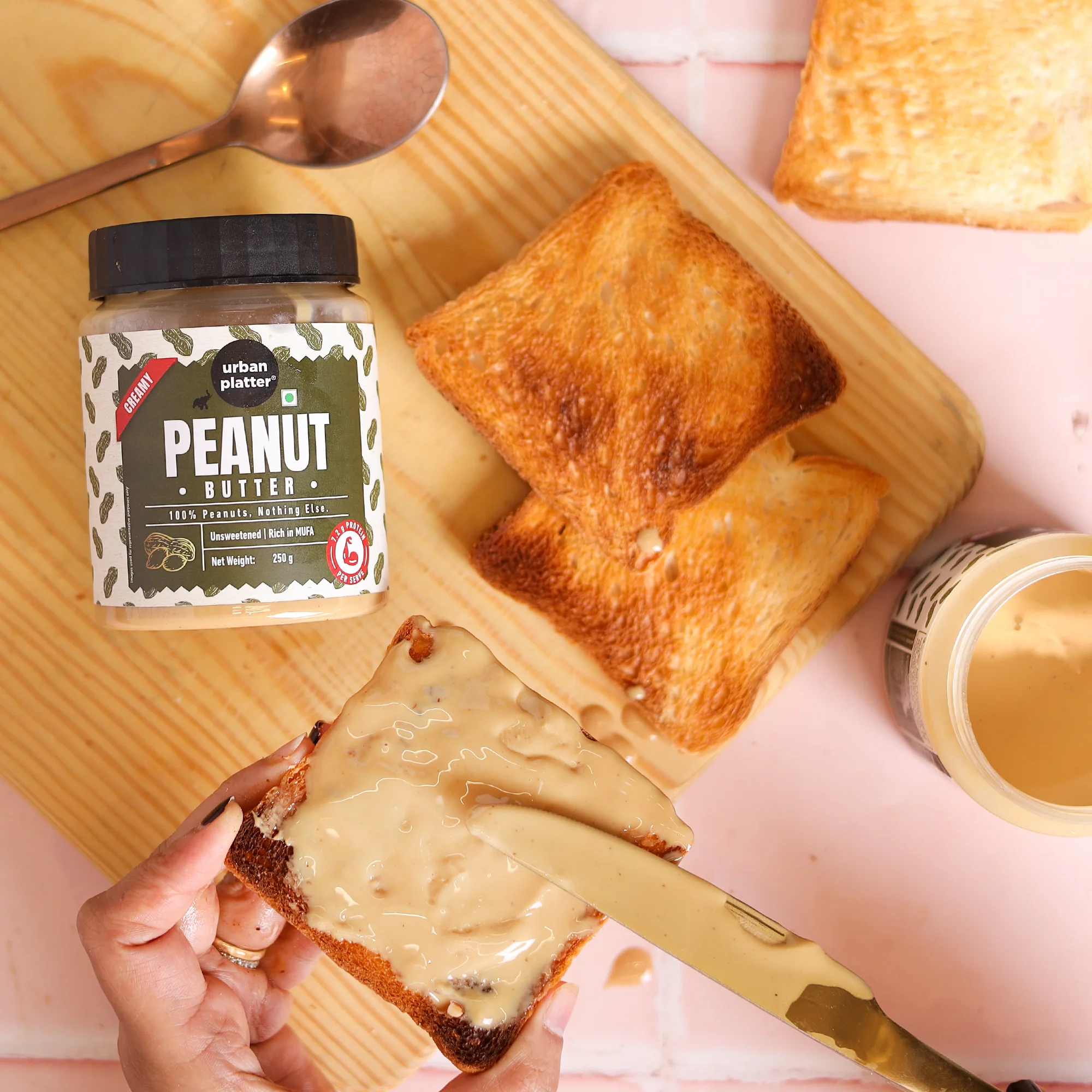 Natural Creamy Peanut Butter, [Unsweetened, No Added Oil] - Image 6