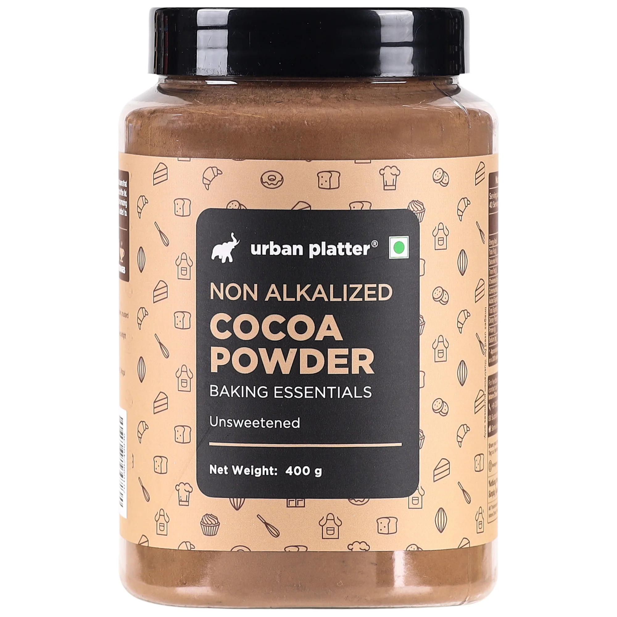 Cocoa Powder, 400g (Unsweetened | Rich Chocolate Flavour | Ideal for Baking, Beverages & Desserts | 100% Pure Cocoa)