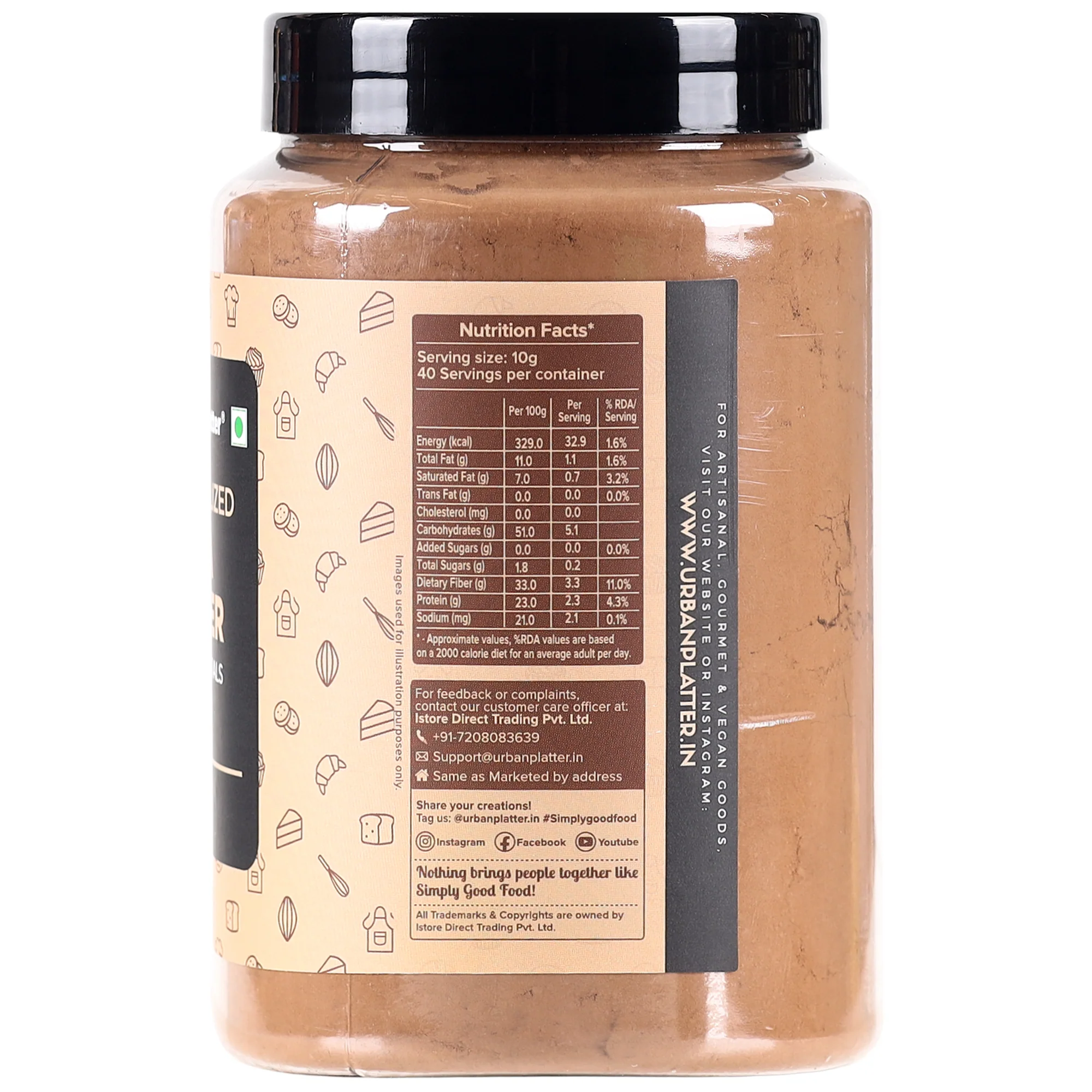 Cocoa Powder, 400g (Unsweetened | Rich Chocolate Flavour | Ideal for Baking, Beverages & Desserts | 100% Pure Cocoa) - Image 3