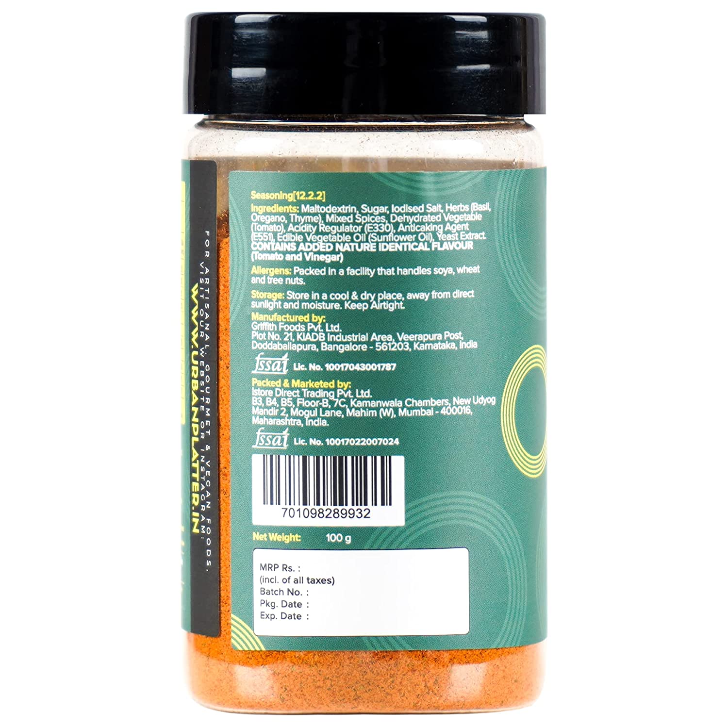 Jain Pizza & Pasta Seasoning, 100g (Signature Italian-Style Seasoning | Multipurpose Herb & Spice Blend | MSG-Free) - Image 2