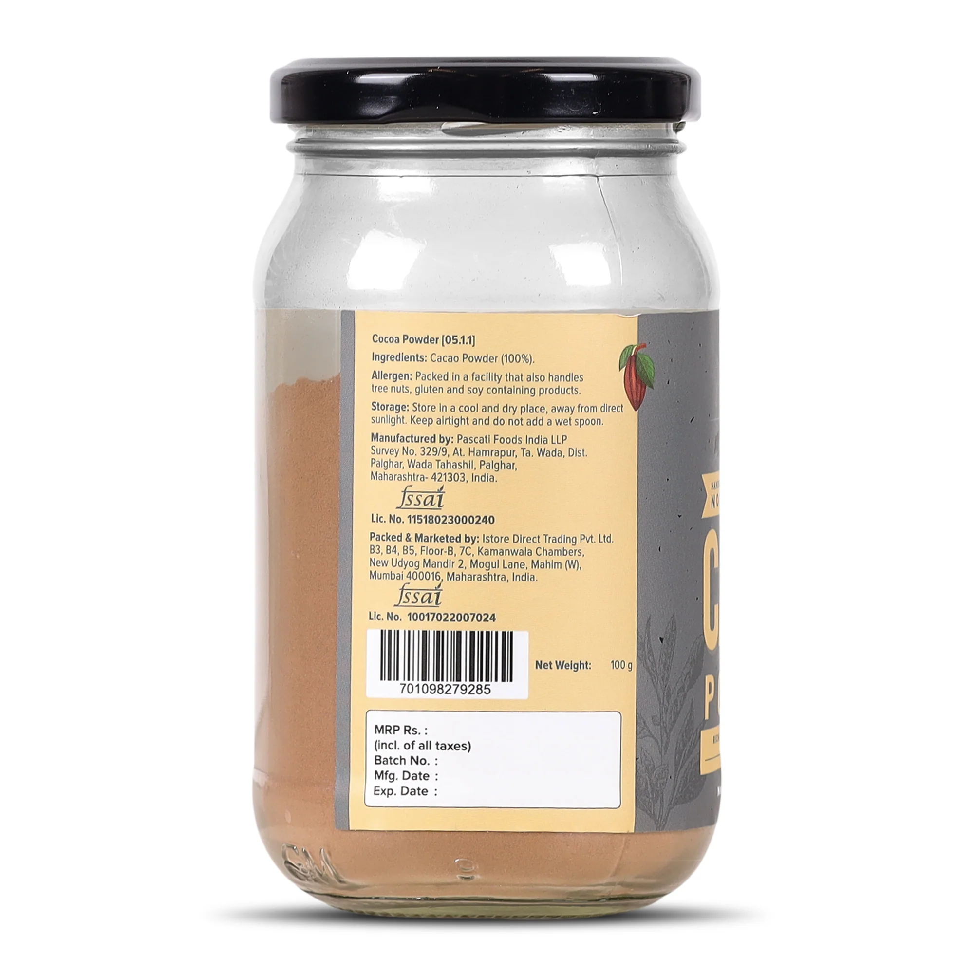 Non-Alkalized Cacao Powder, 100g - Image 2