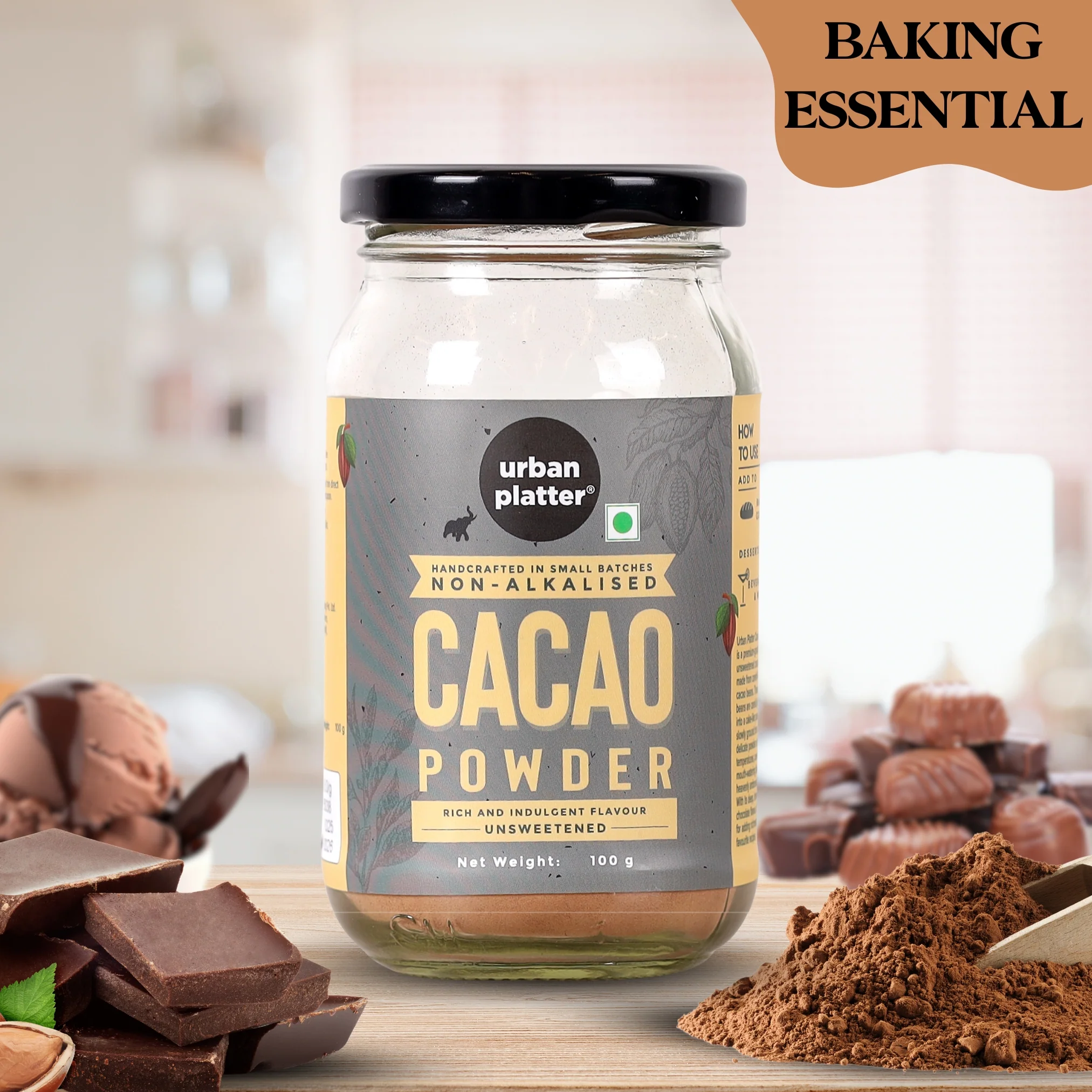 Non-Alkalized Cacao Powder, 100g - Image 4