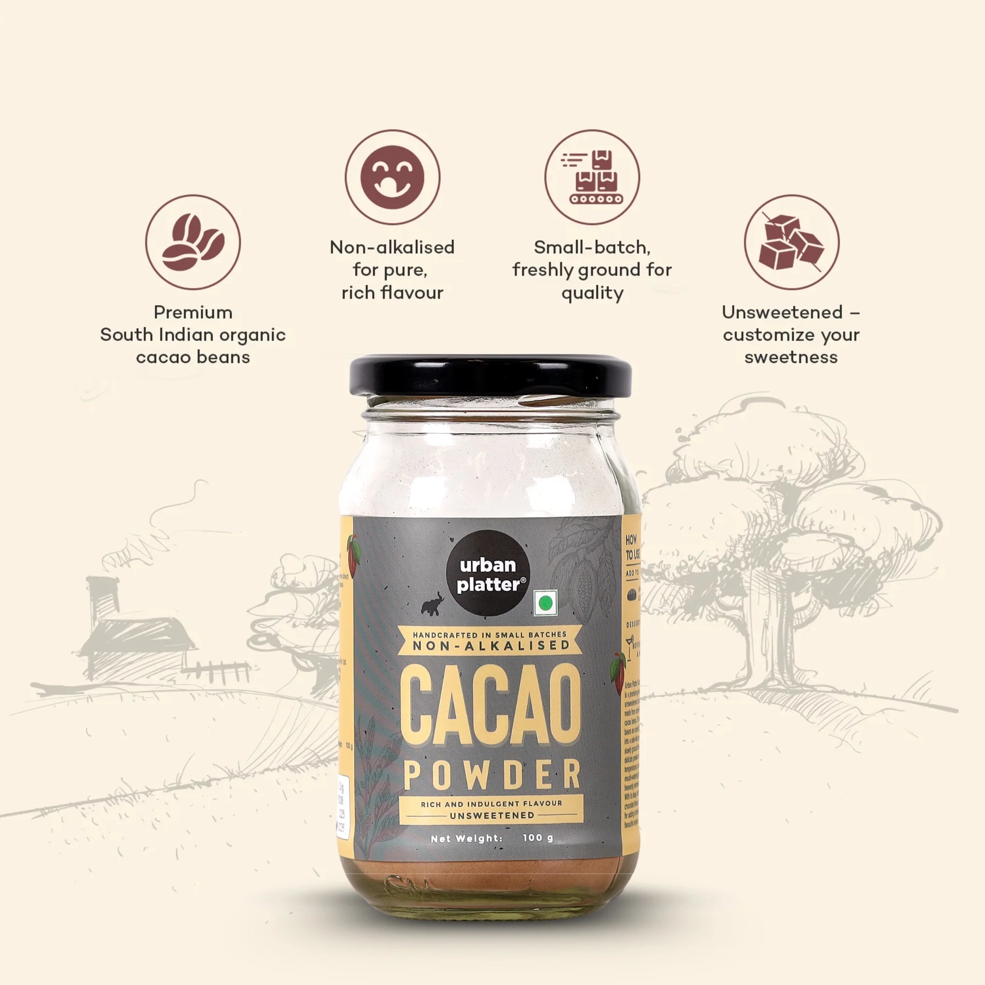 Non-Alkalized Cacao Powder, 100g - Image 7