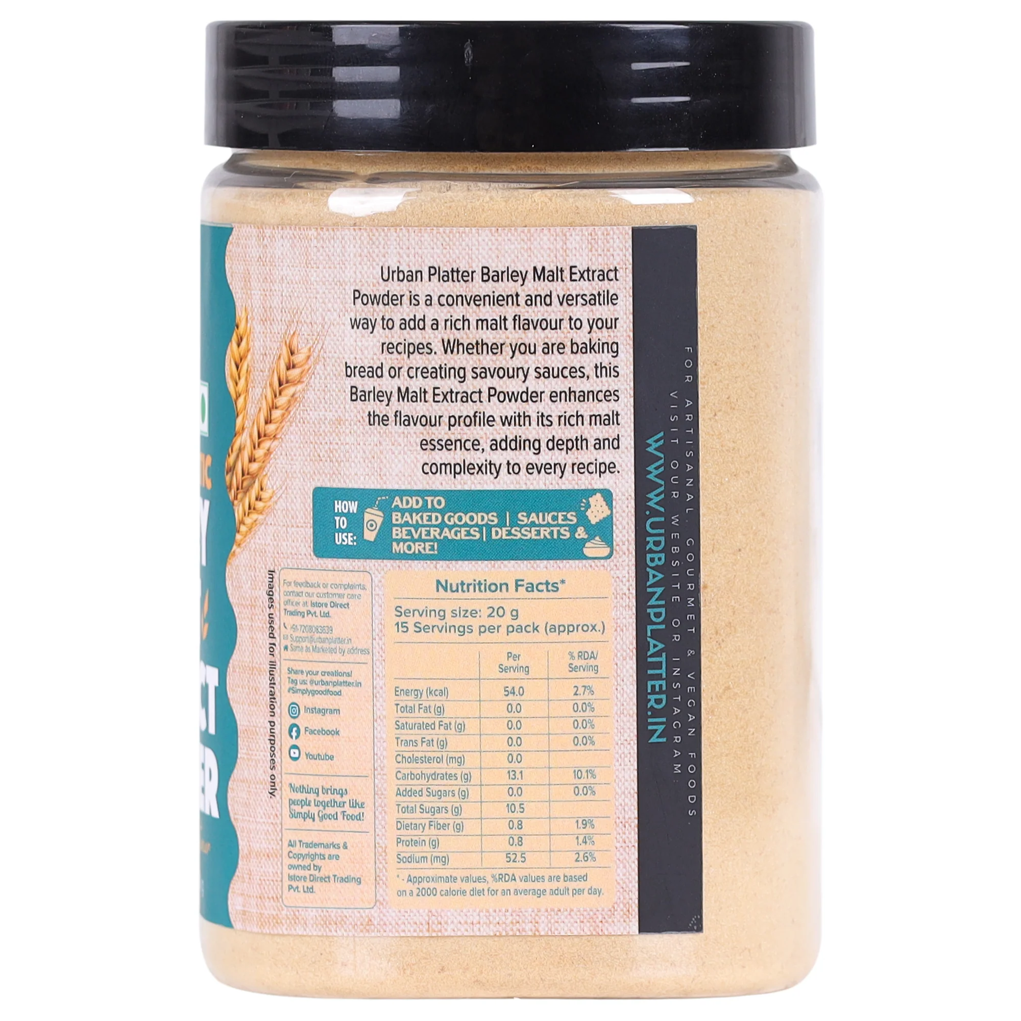 Non-Diastatic Bake Friendly Barley Malt Extract, 300g - Image 3