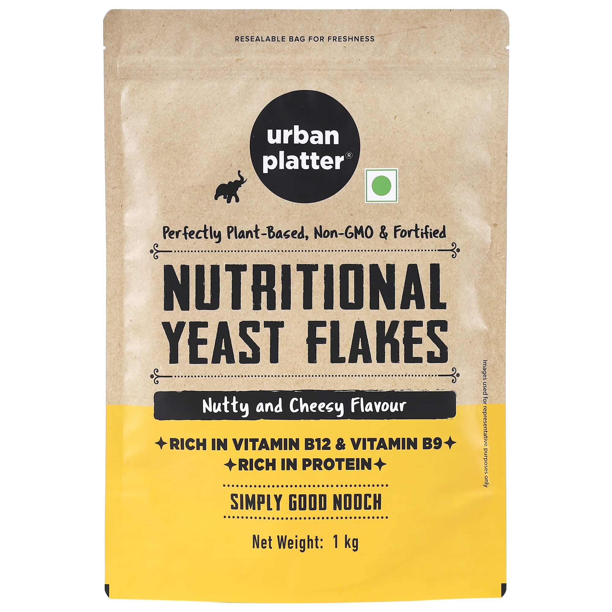 Nutritional Yeast Flakes, 1kg (Rich in Vitamin B12, Gluten-free, Perfectly Plant-Based Nutty and Cheesy Nooch, Savoury Seasoning)