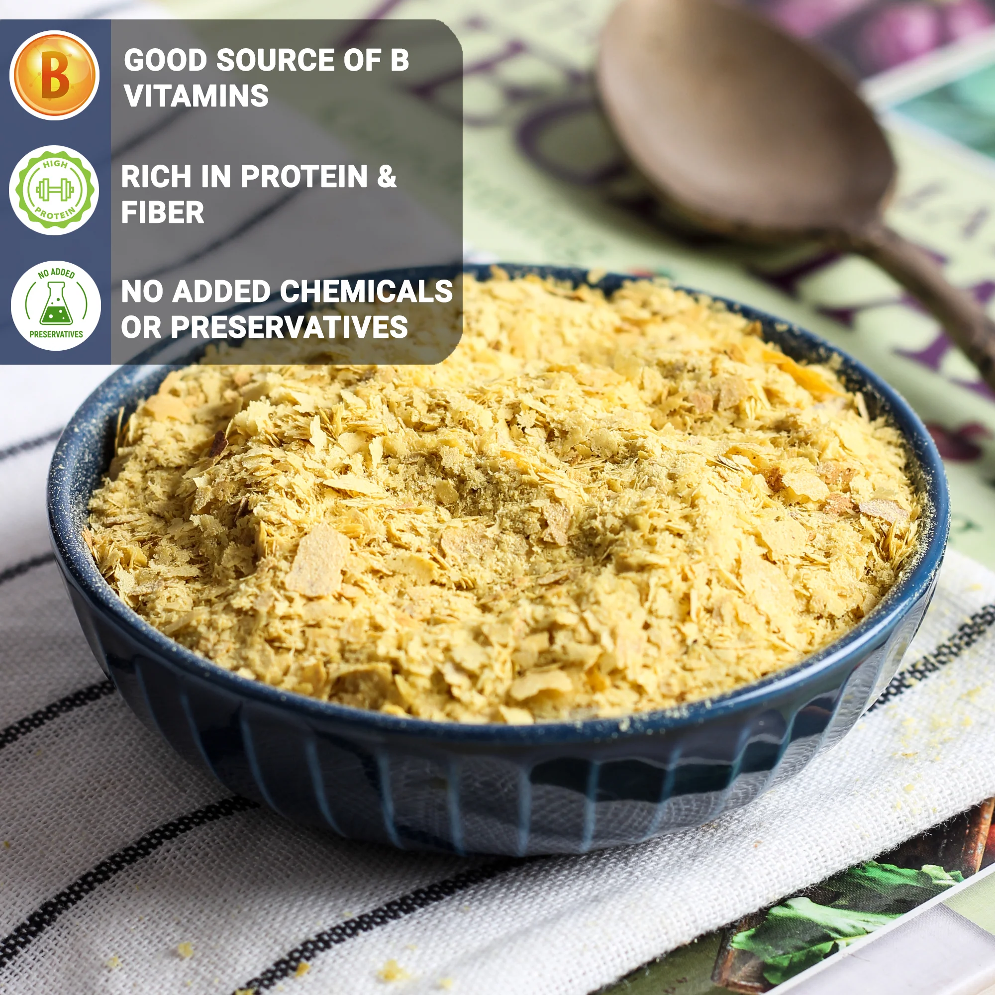 Nutritional Yeast Flakes, 50g (Rich in Vitamin B12, Gluten-free, Perfectly Plant-Based Nutty and Cheesy Nooch, Savoury Seasoning) - Image 7