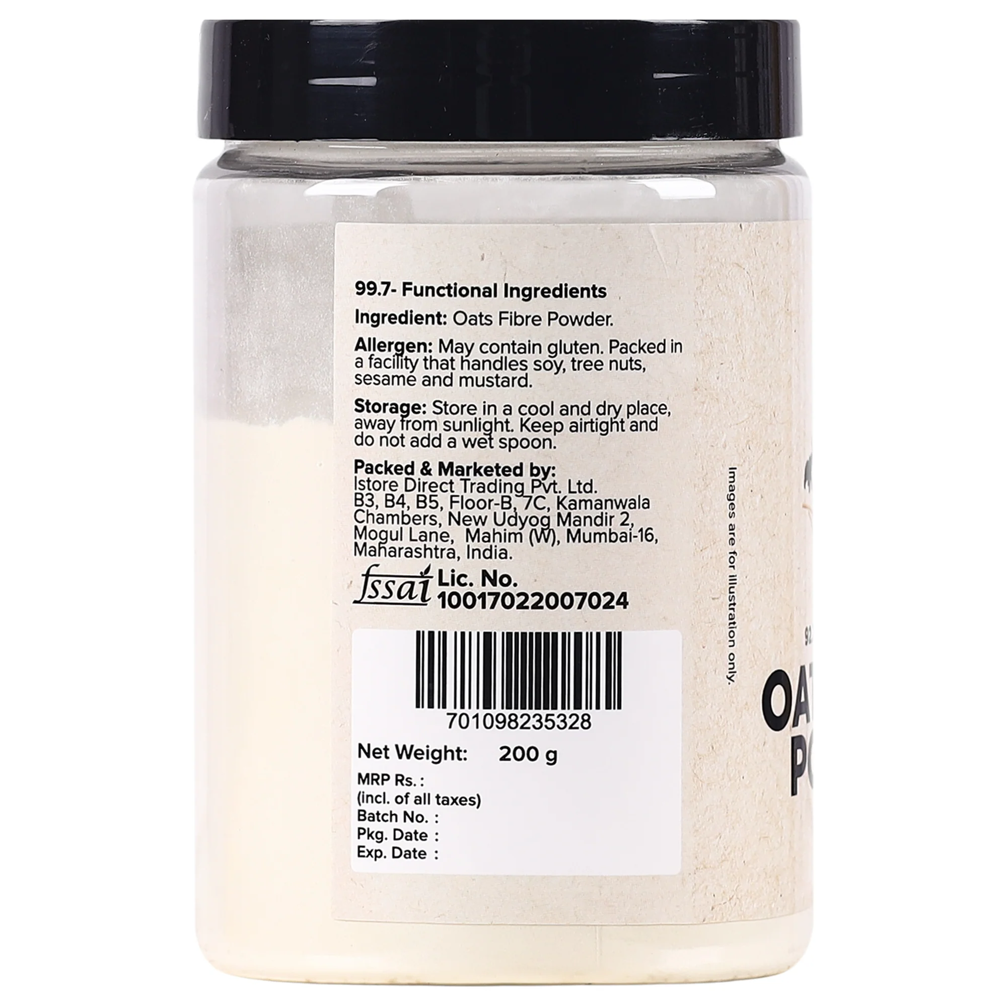 Oats Fibre Powder, 200g - Image 2