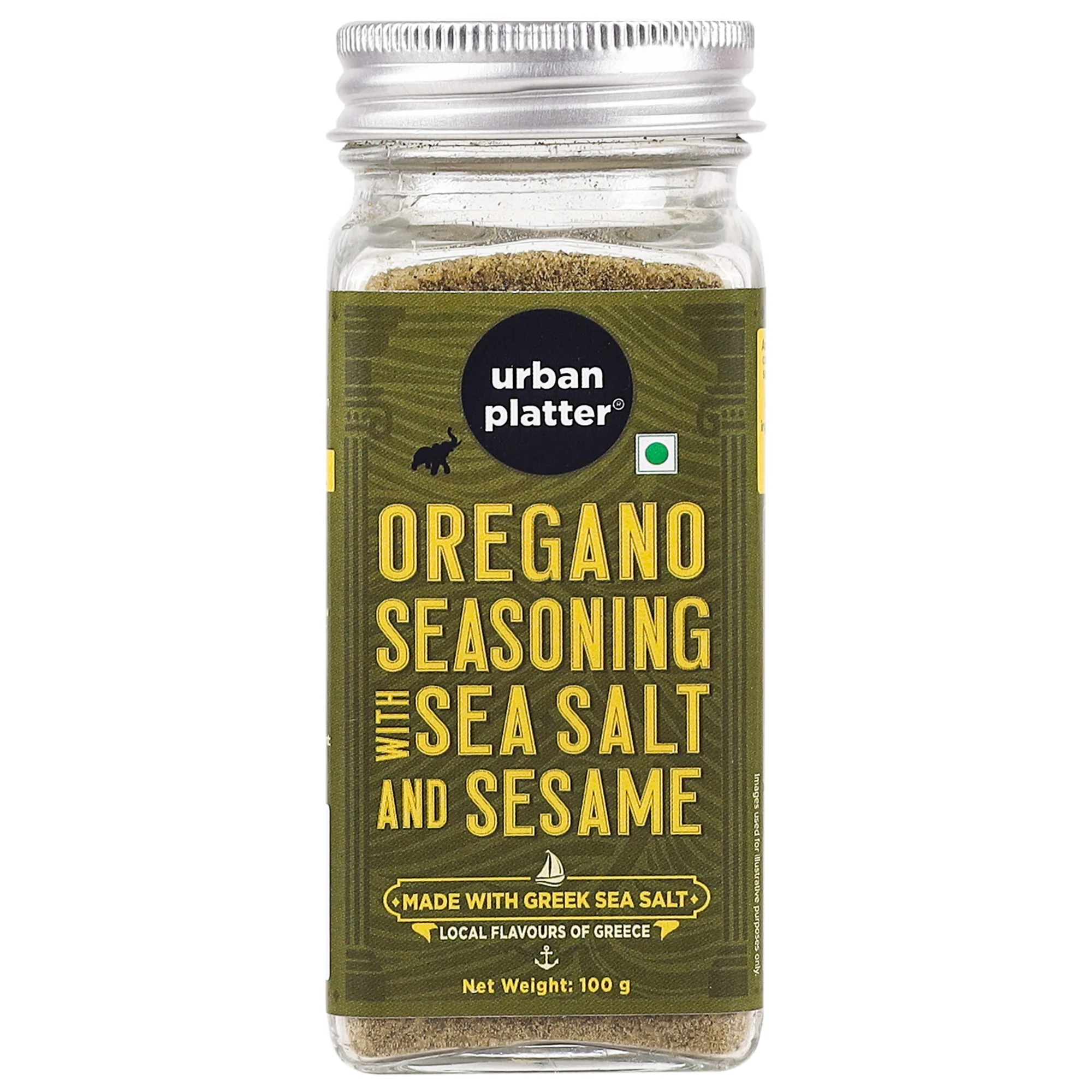 Oregano Seasoning with Sea Salt & Sesame, 100g (Product of Greece, Made from Greek Sea Salt, Mediterranean Herb, Season Vegetables)