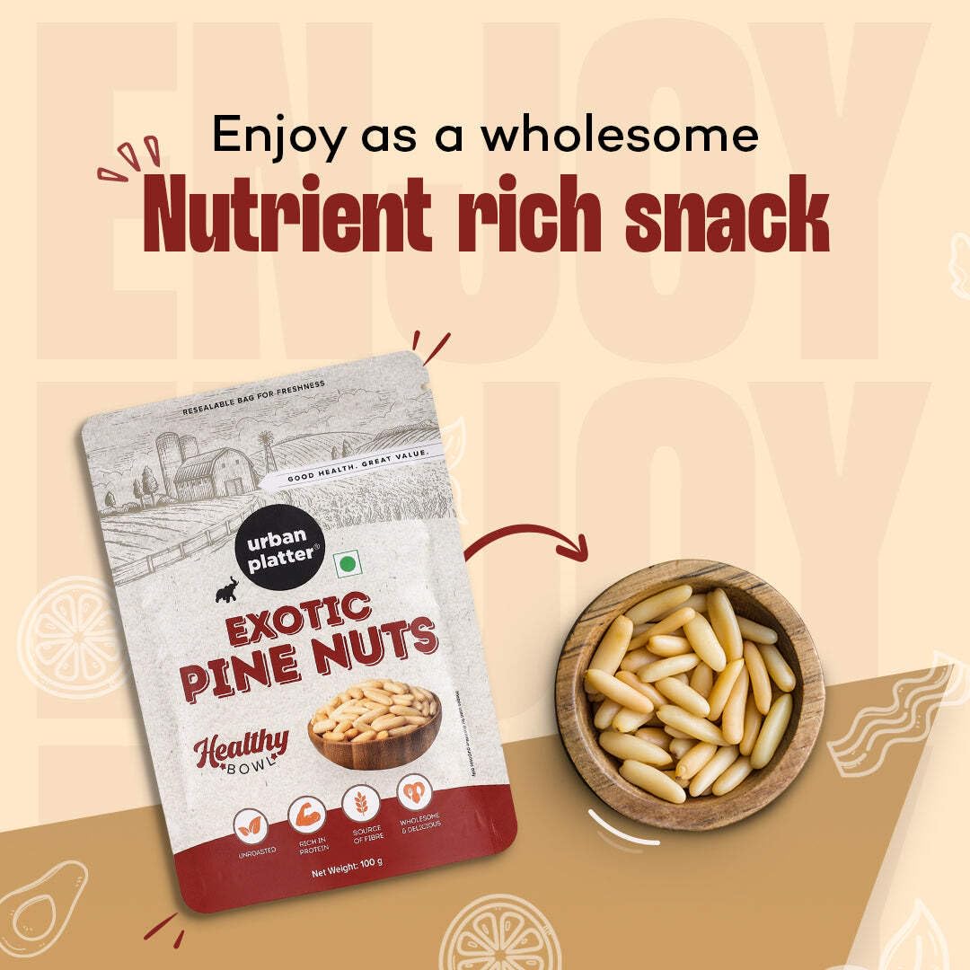 Exotic Pine Nuts, 100g (Chilgoza Giri | Rich in Protein | Elevates Pesto, Hummus, Salads) - Image 4