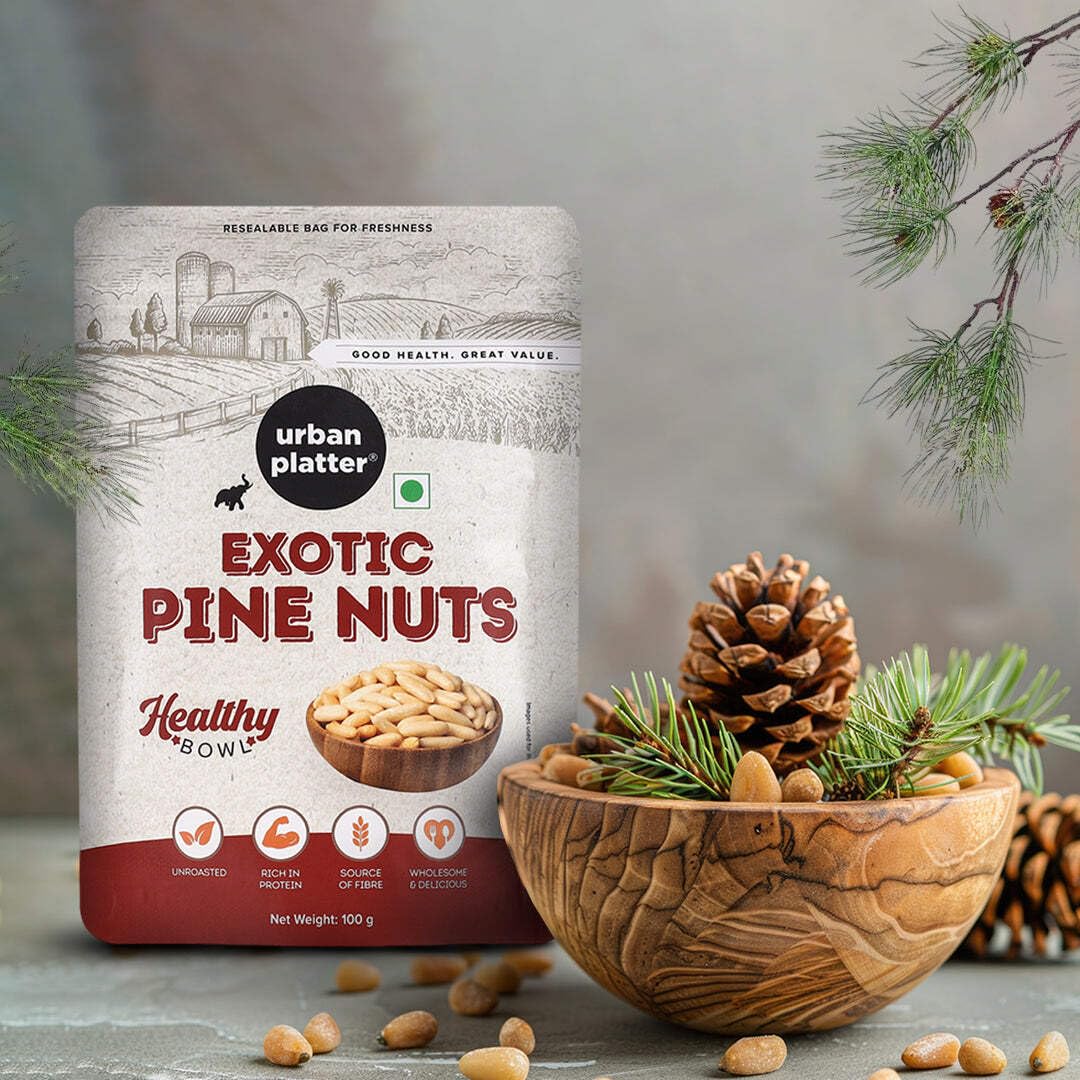 Exotic Pine Nuts, 100g (Chilgoza Giri | Rich in Protein | Elevates Pesto, Hummus, Salads) - Image 7