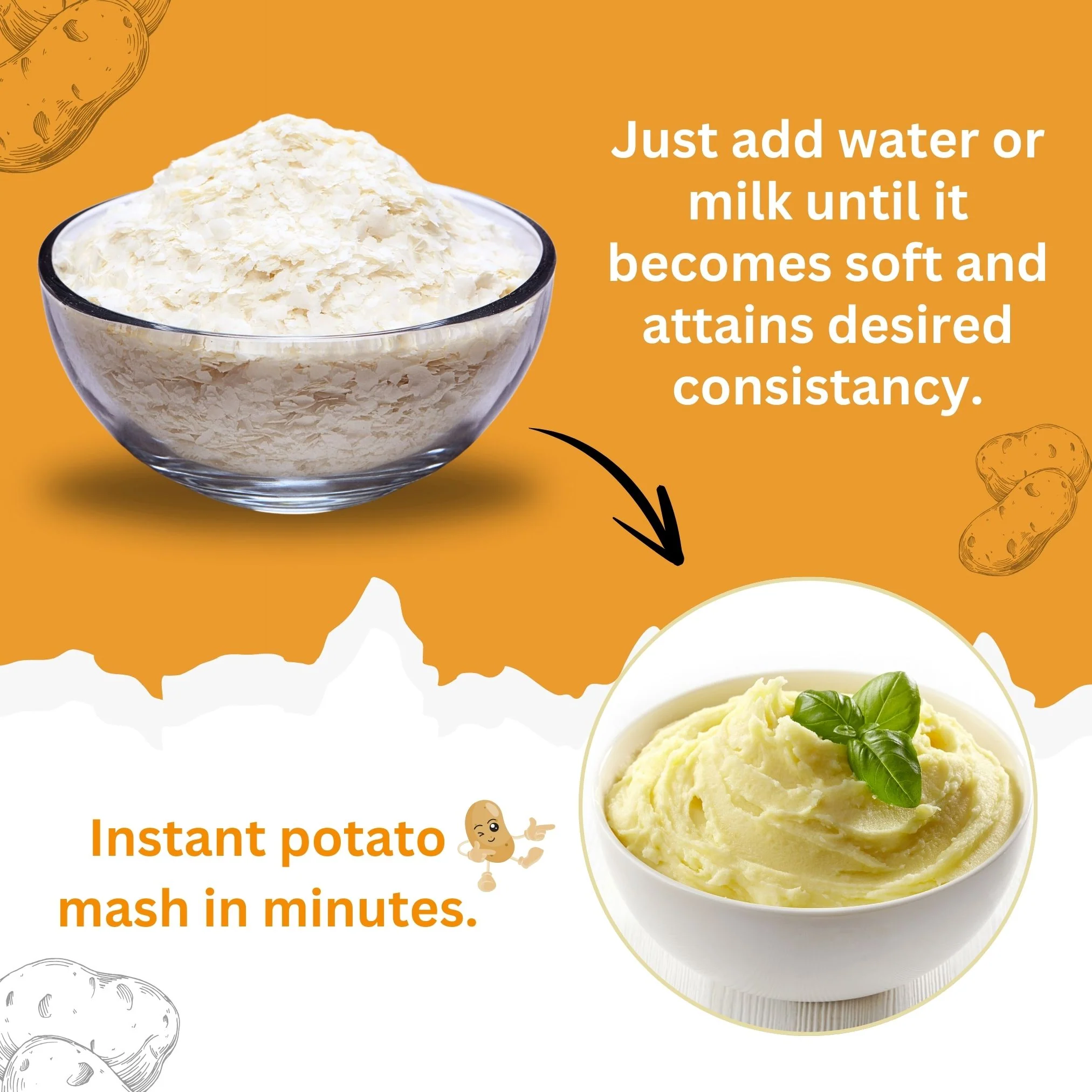Potato Flakes 500g, (Dehydrated Potato Flakes | Ready to Use Dried Potato Bits | Quick and Convenient) - Image 6