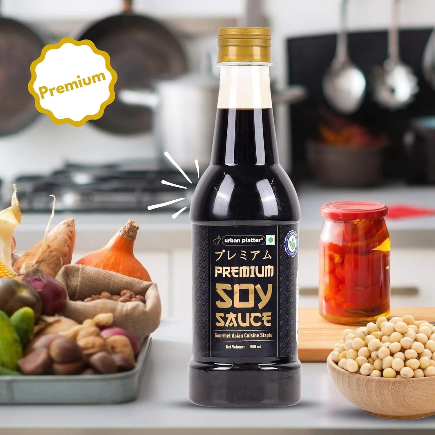 Premium Soy Sauce, 500ml (Traditionally Brewed from Soya Beans | All-purpose Asian Umami Seasoning | Clean-label) - Image 2