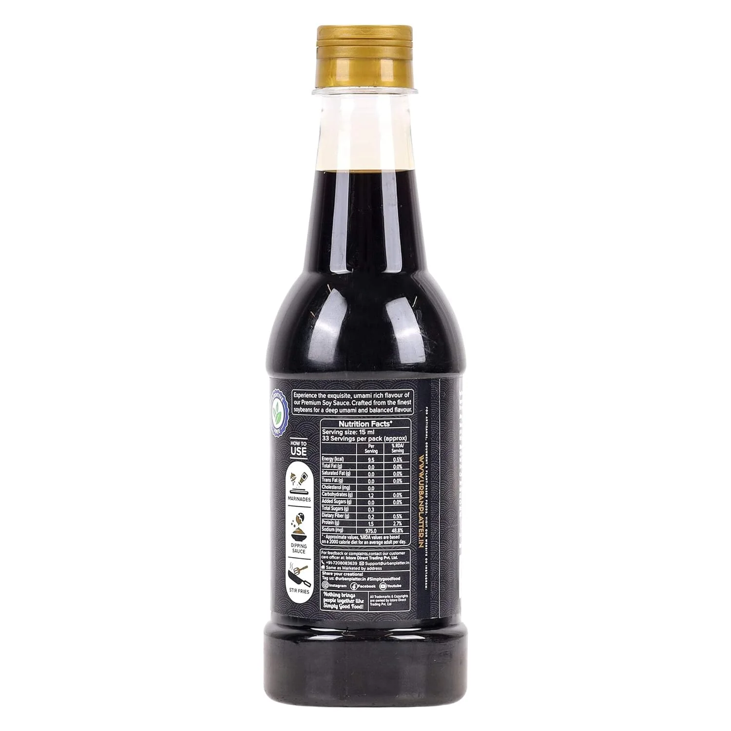 Premium Soy Sauce, 500ml (Traditionally Brewed from Soya Beans | All-purpose Asian Umami Seasoning | Clean-label) - Image 4