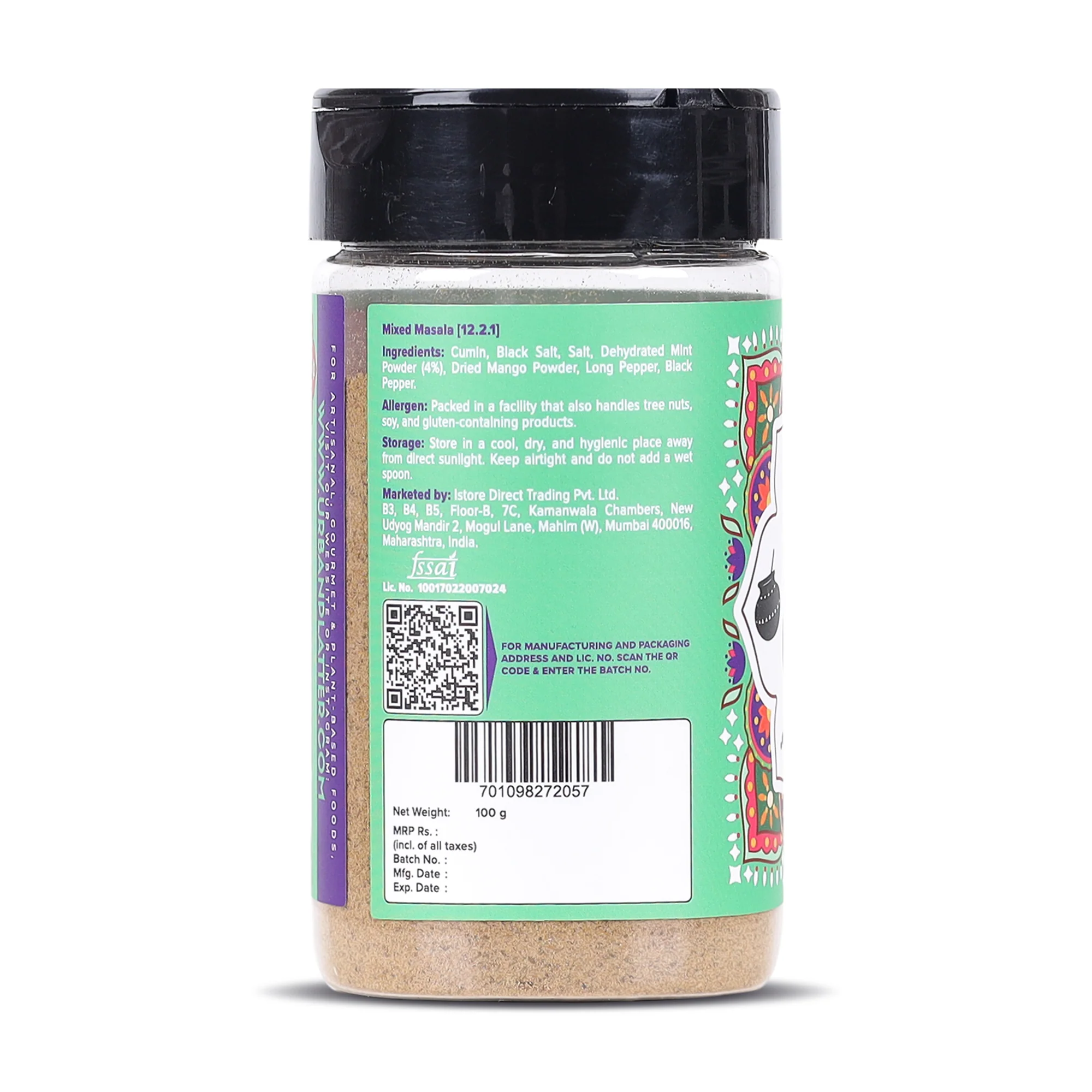 Pudina Chaas Masala, 100g (Everyday Refreshment Essential | Digestive-Friendly | Additive & Preservative-free) - Image 2