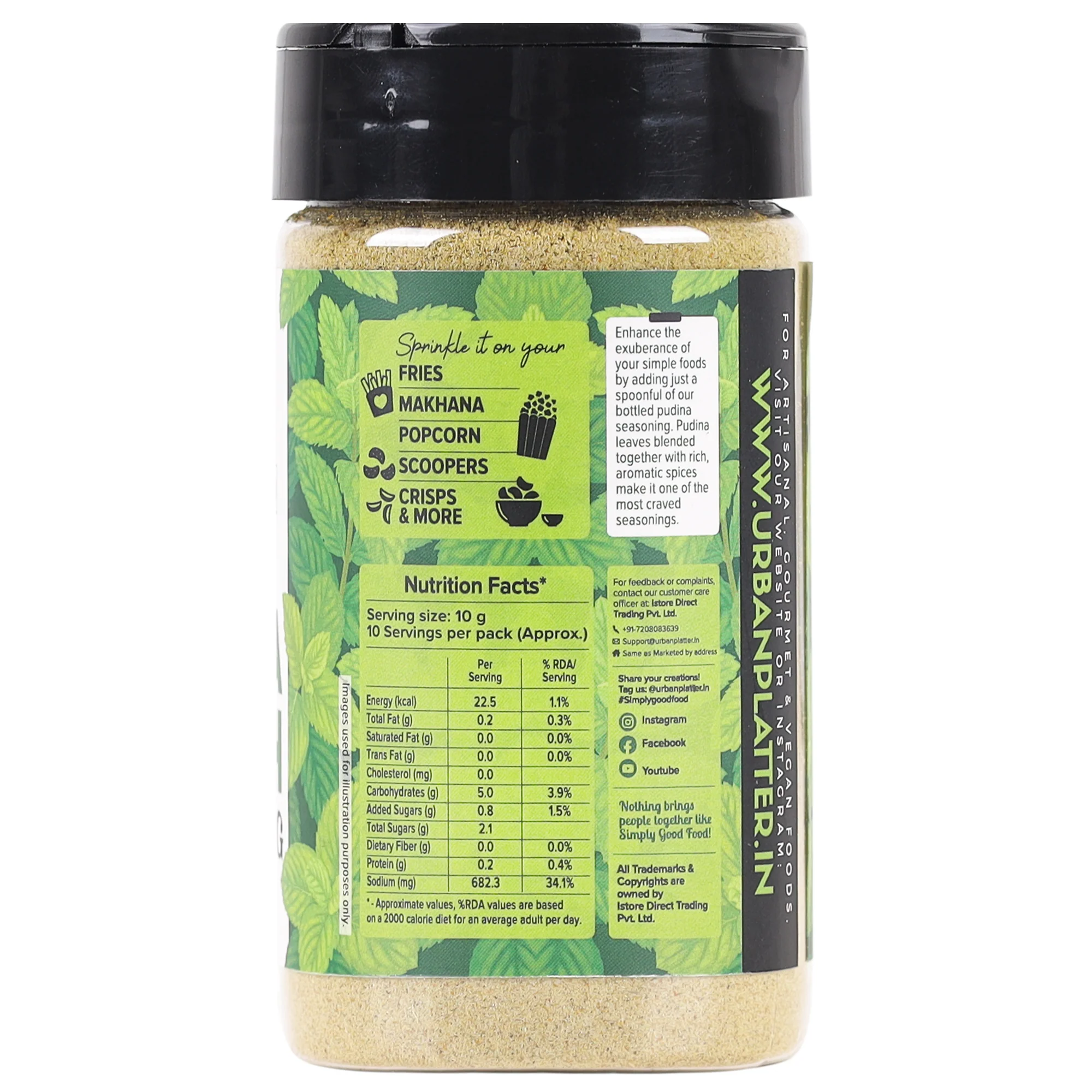 Pudina Punch Seasoning, 100g (Refreshing Minty Blend | Great for Fries, Popcorn, Makhanas & Salads) - Image 3