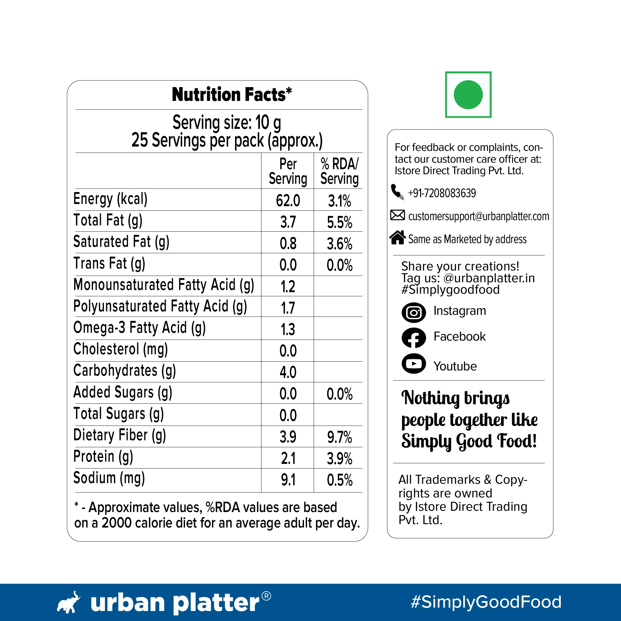 Flax Seeds, 1kg (Alsi, Heart-Healthy, Protein and Fiber Rich, Use in salads, After meal Digestive) - Image 3