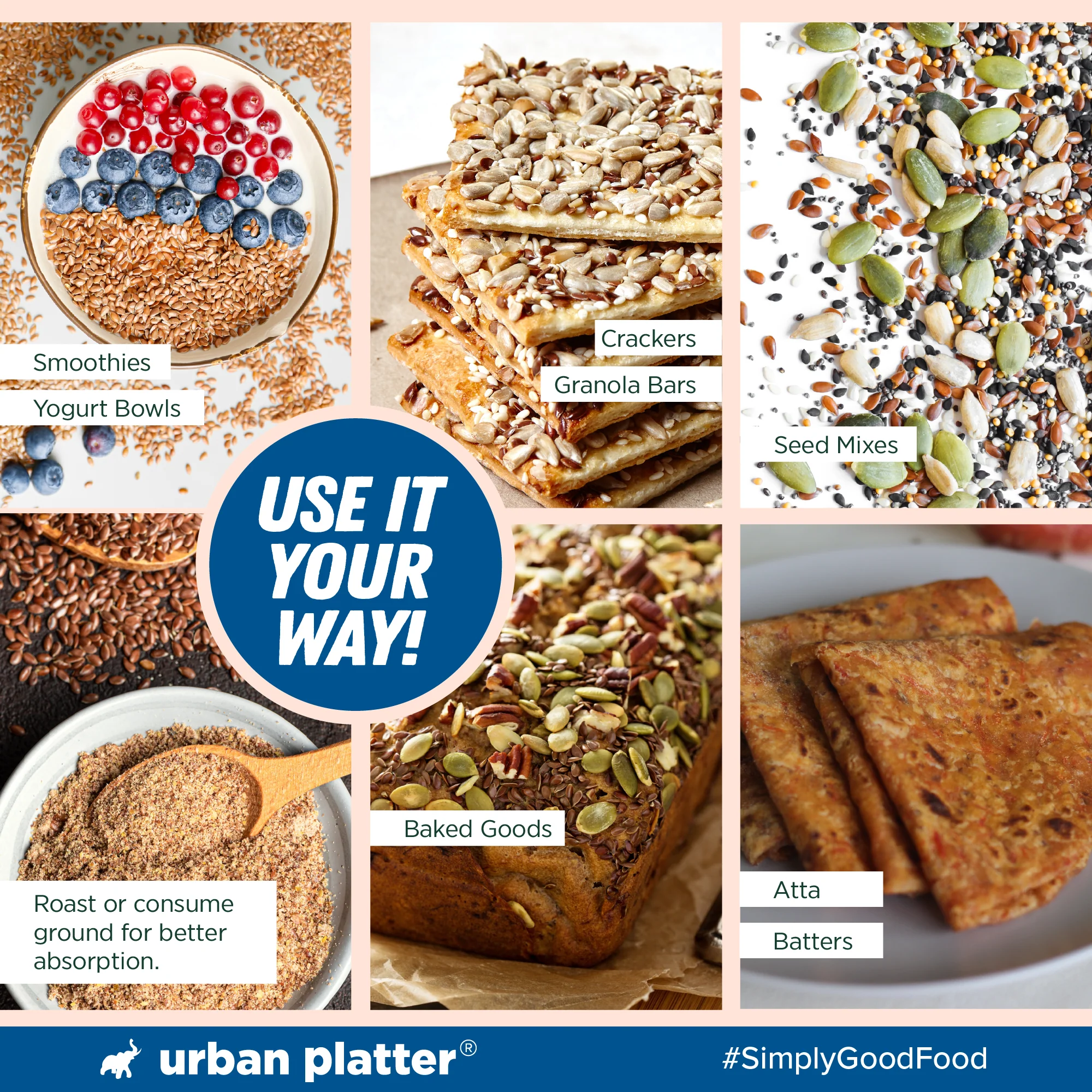 Flax Seeds, 1kg (Alsi, Heart-Healthy, Protein and Fiber Rich, Use in salads, After meal Digestive) - Image 9