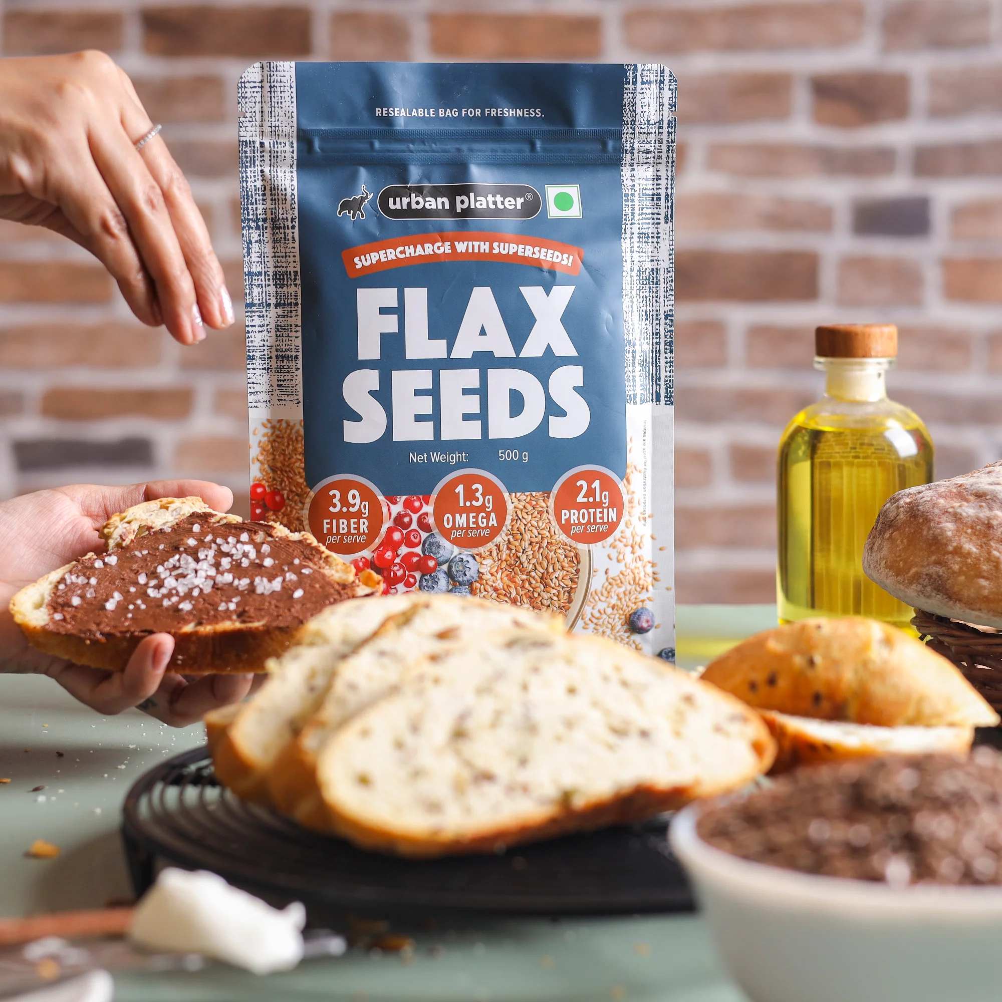 Flax Seeds, 500g (Alsi, Heart-Healthy, Protein and Fiber Rich, Use in salads, After meal Digestive) - Image 8