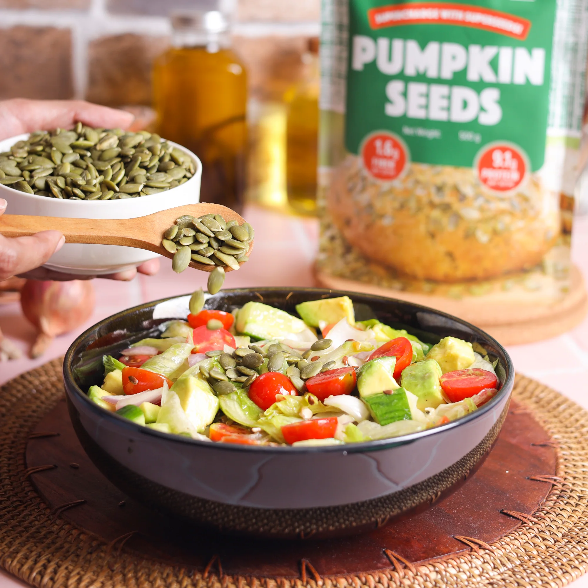 Pumpkin Seeds, 1kg (Pepitas, Naturally Rich in Protein & Healthy Fats, Snack, Sprinkle & Bake) - Image 5
