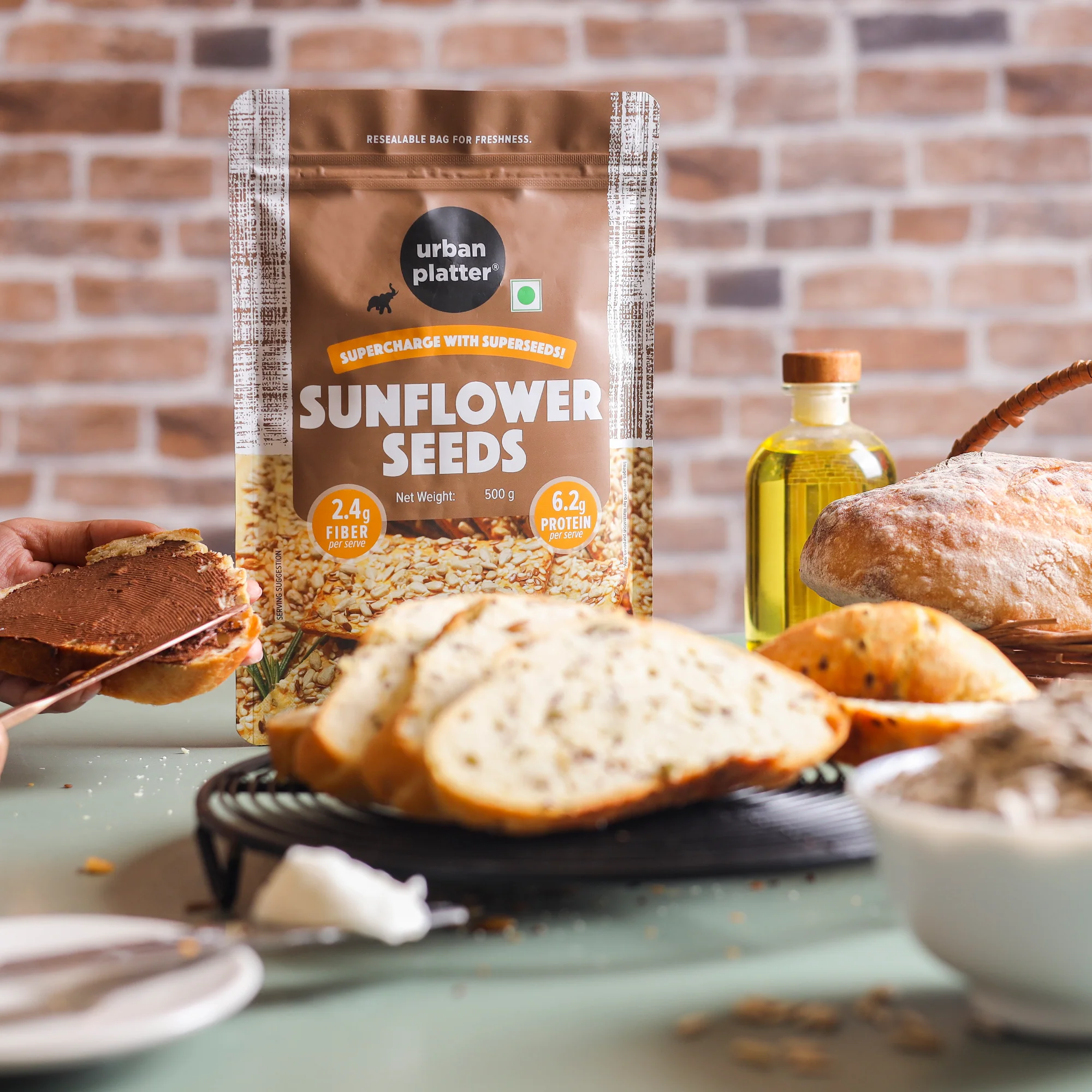 Raw Sunflower Seeds, 1Kg | Pack of 2 - 500g (Use in Salads, Trail Mixes, Baked Goods, Granola Bars, Desserts | Source of Protein & Fibre | Keto Diet Friendly | Immunity Booster | Healthy Superfood Snack) - Image 8