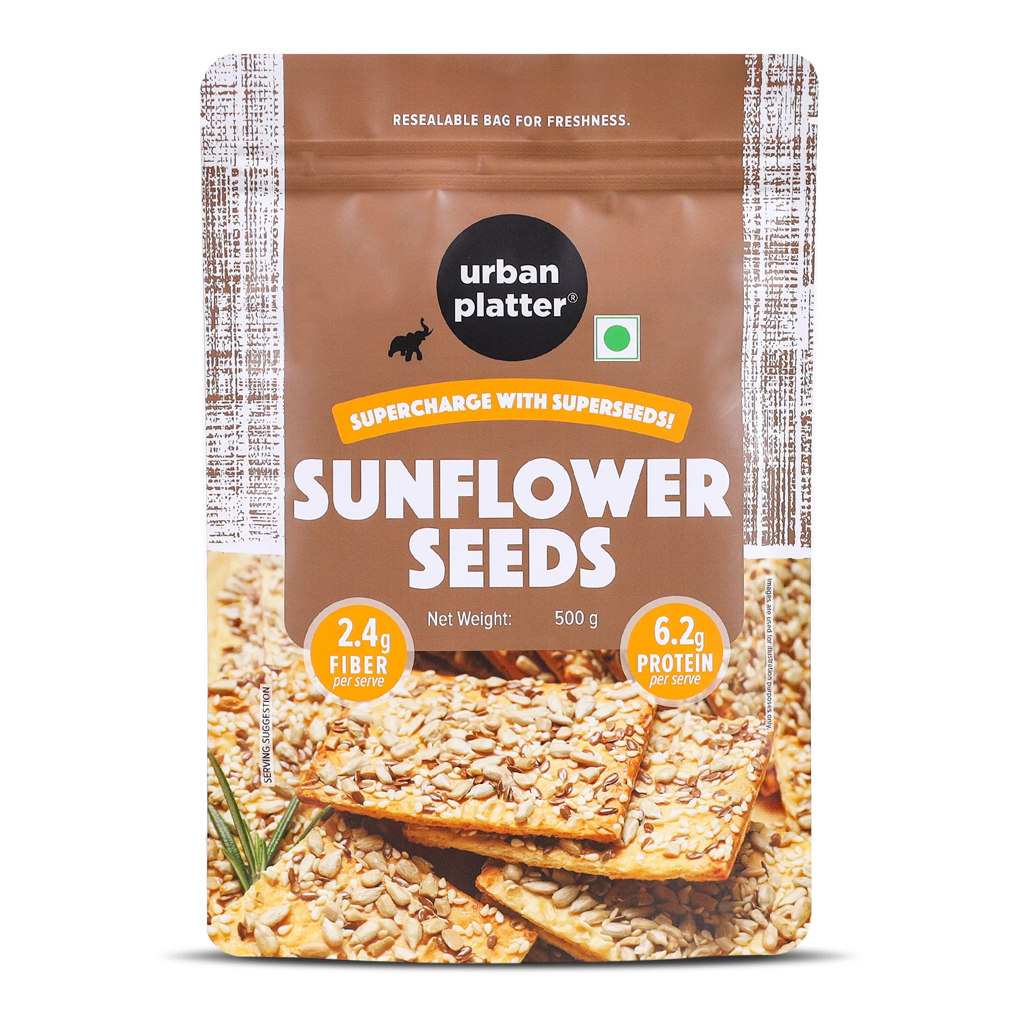 Raw Sunflower Seeds, 500g (Use in Salads, Trail Mixes, Baked Goods, Granola Bars, Desserts | Source of Protein & Fibre | Keto Diet Friendly | Immunity Booster | Pepitas Seed | Healthy Superfood Snack)